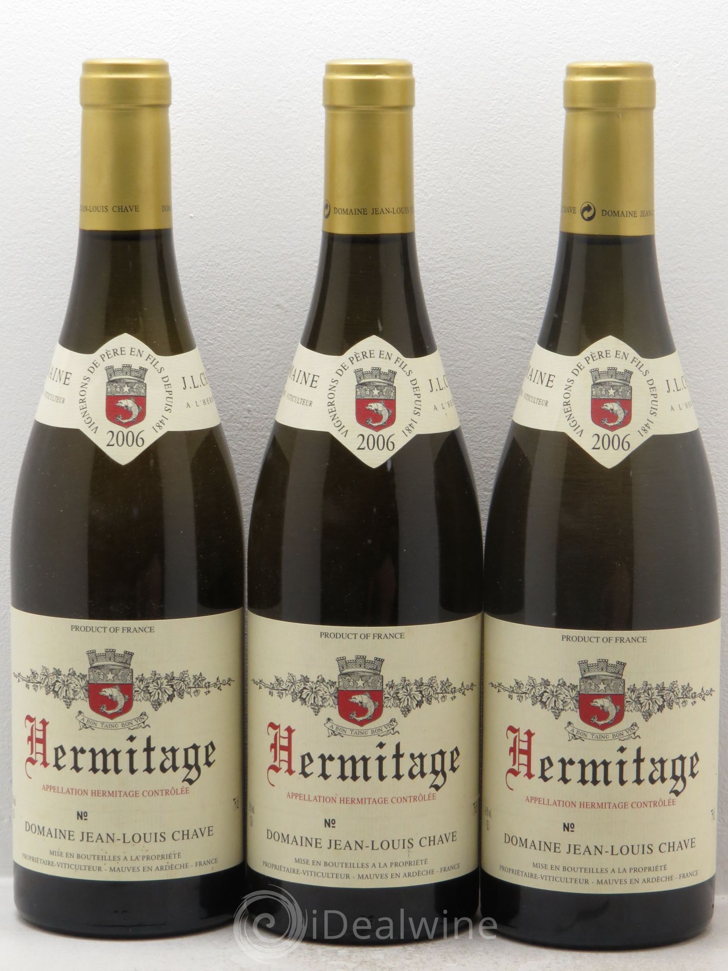 Hermitage Jean-Louis Chave 2006 - Lot de 3 bouteilles - 0