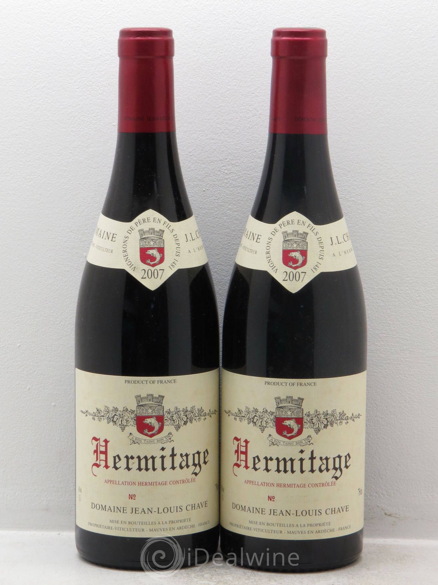 Hermitage Jean-Louis Chave 2007 - Lot de 2 bouteilles - 0