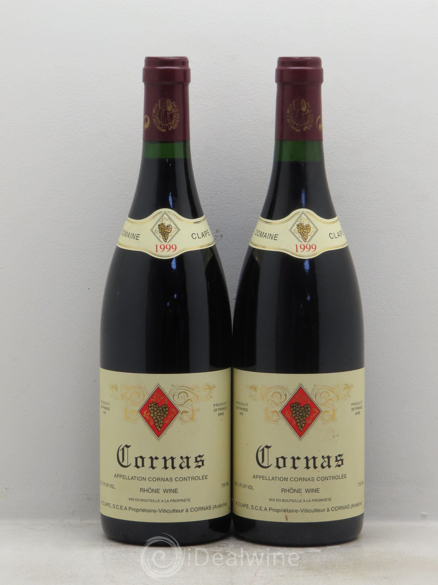 Cornas Auguste Clape 1999 - Lot de 2 bouteilles - 0