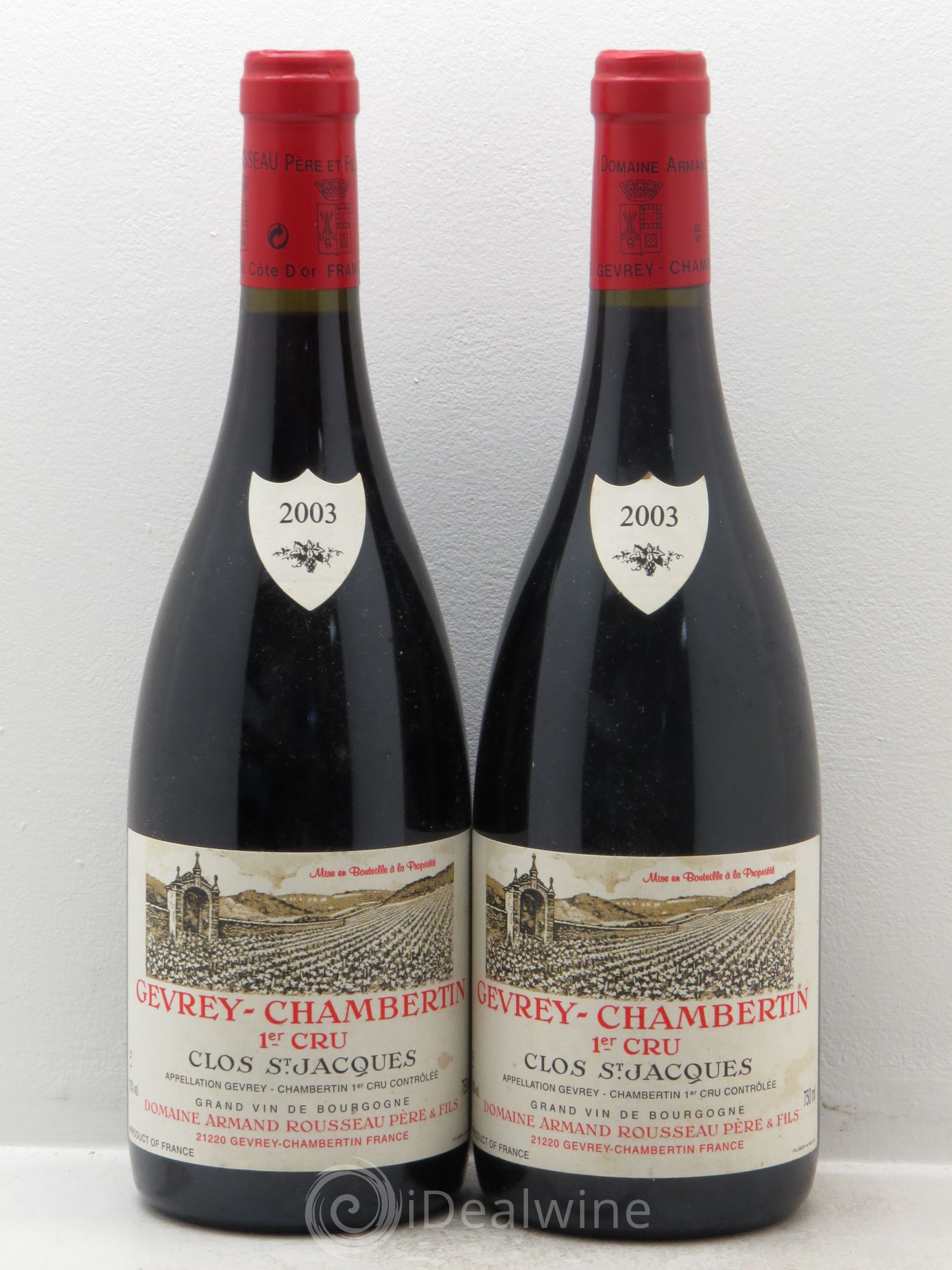 Gevrey-Chambertin 1er Cru Clos Saint-Jacques Armand Rousseau (Domaine) 2003 - Lot de 2 bouteilles - 0