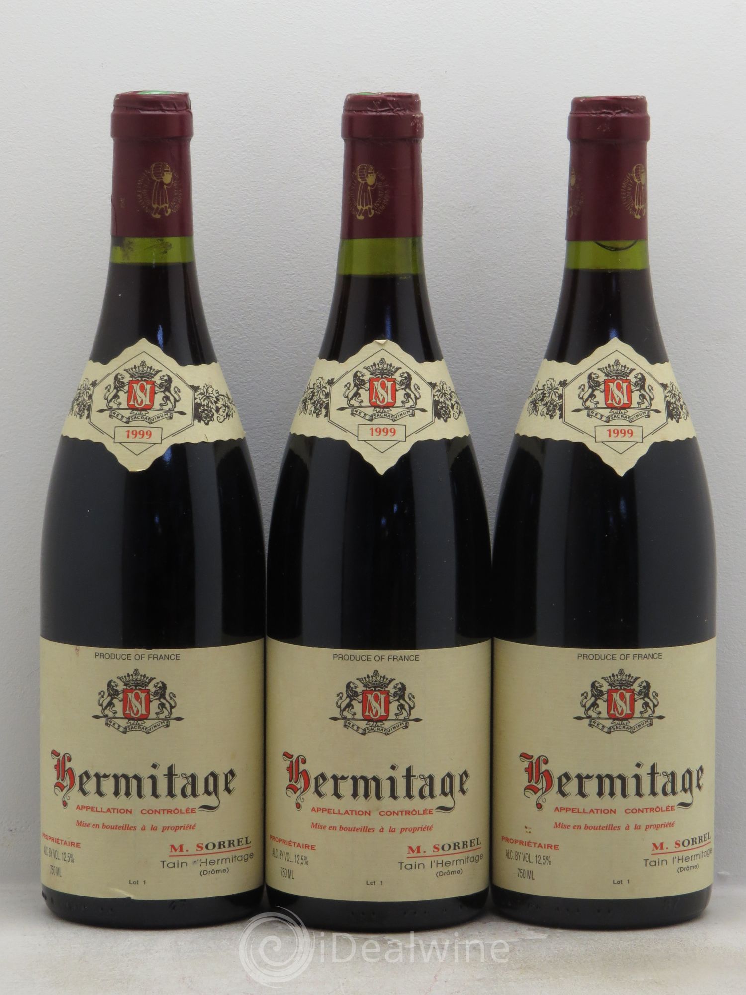 Hermitage Marc Sorrel 1999 - Lot de 3 bouteilles - 0
