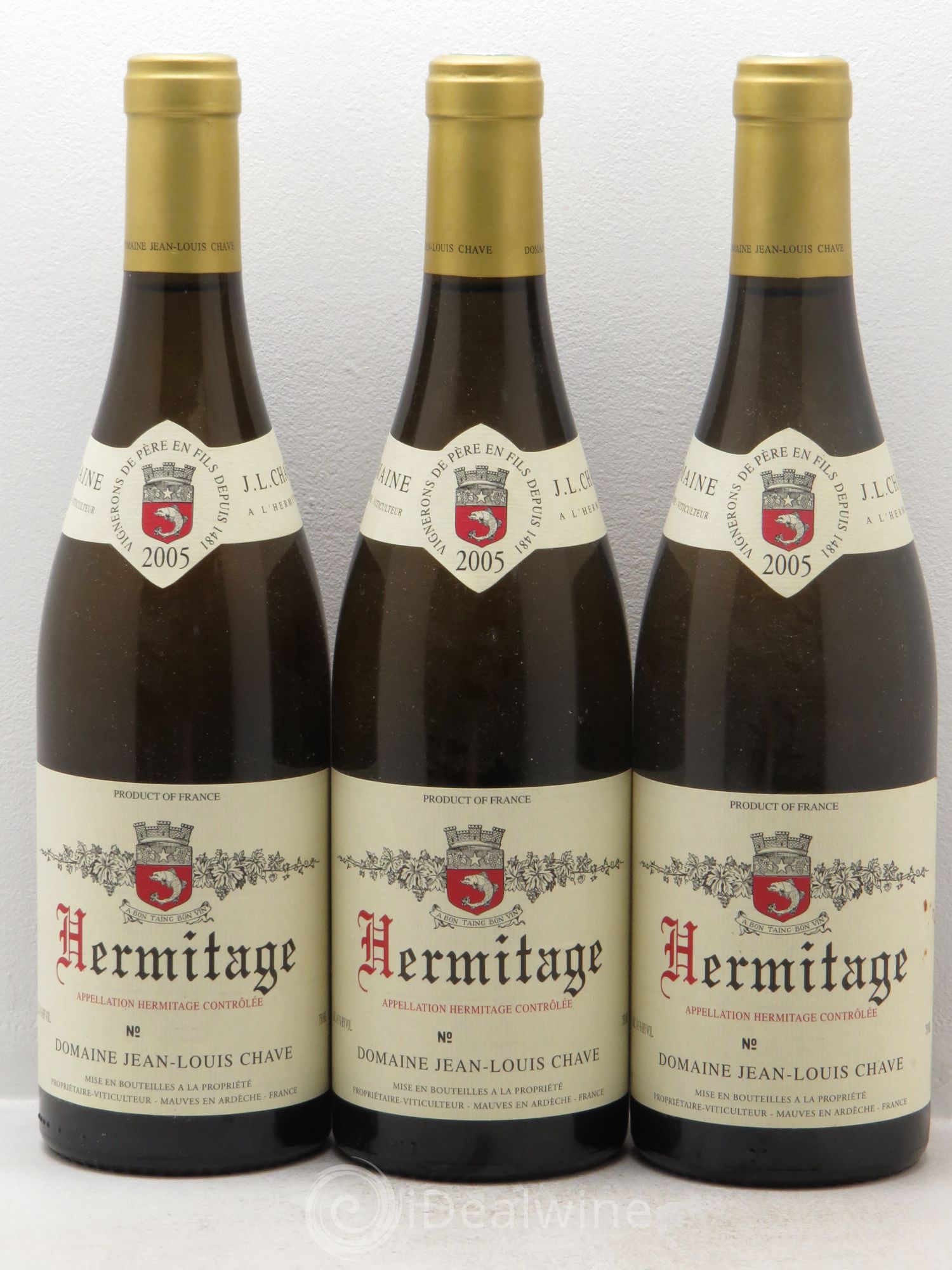 Hermitage Jean-Louis Chave 2005 - Lot de 3 bouteilles - 0