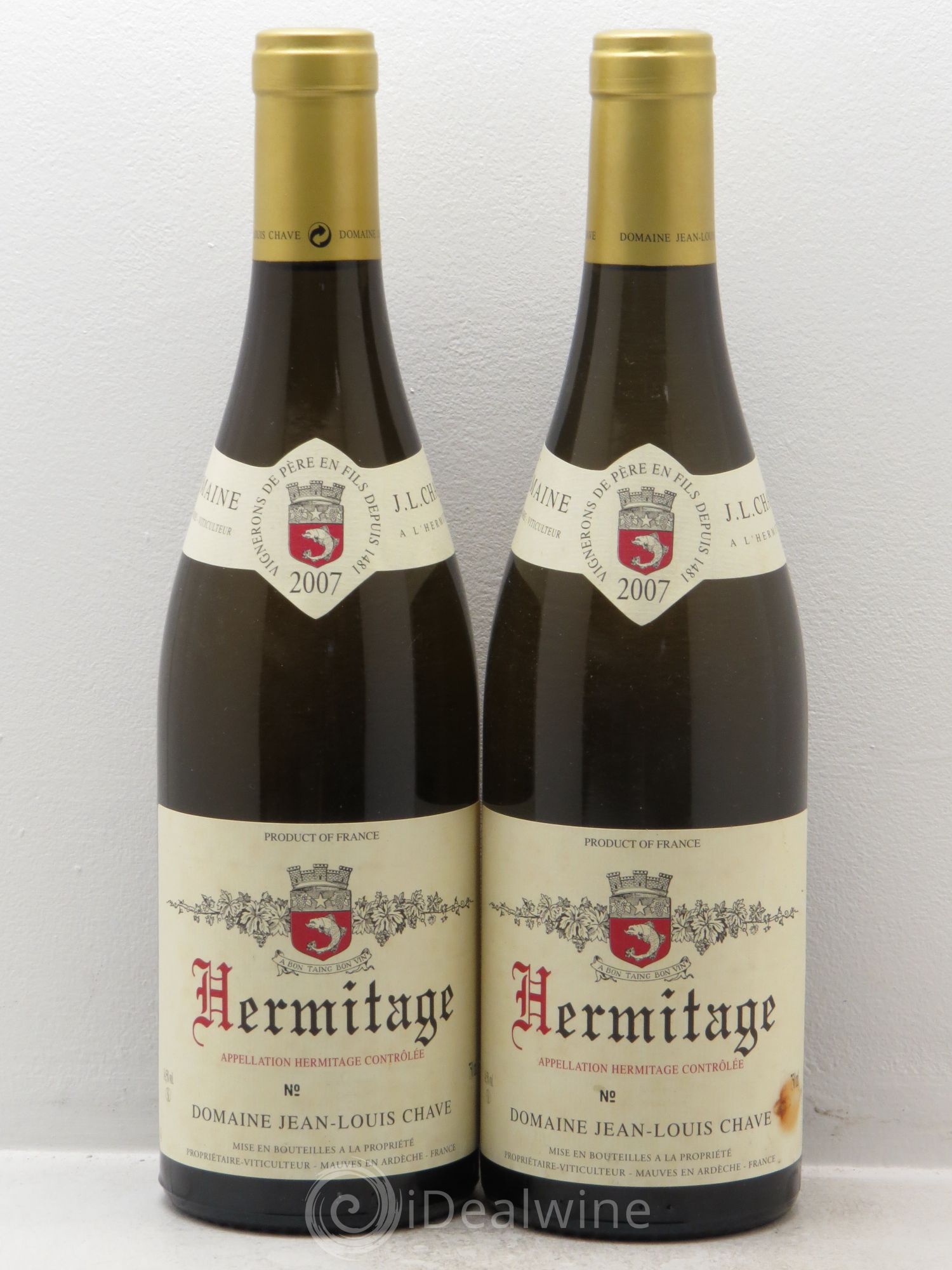 Hermitage Jean-Louis Chave 2007 - Lot de 2 bouteilles - 0