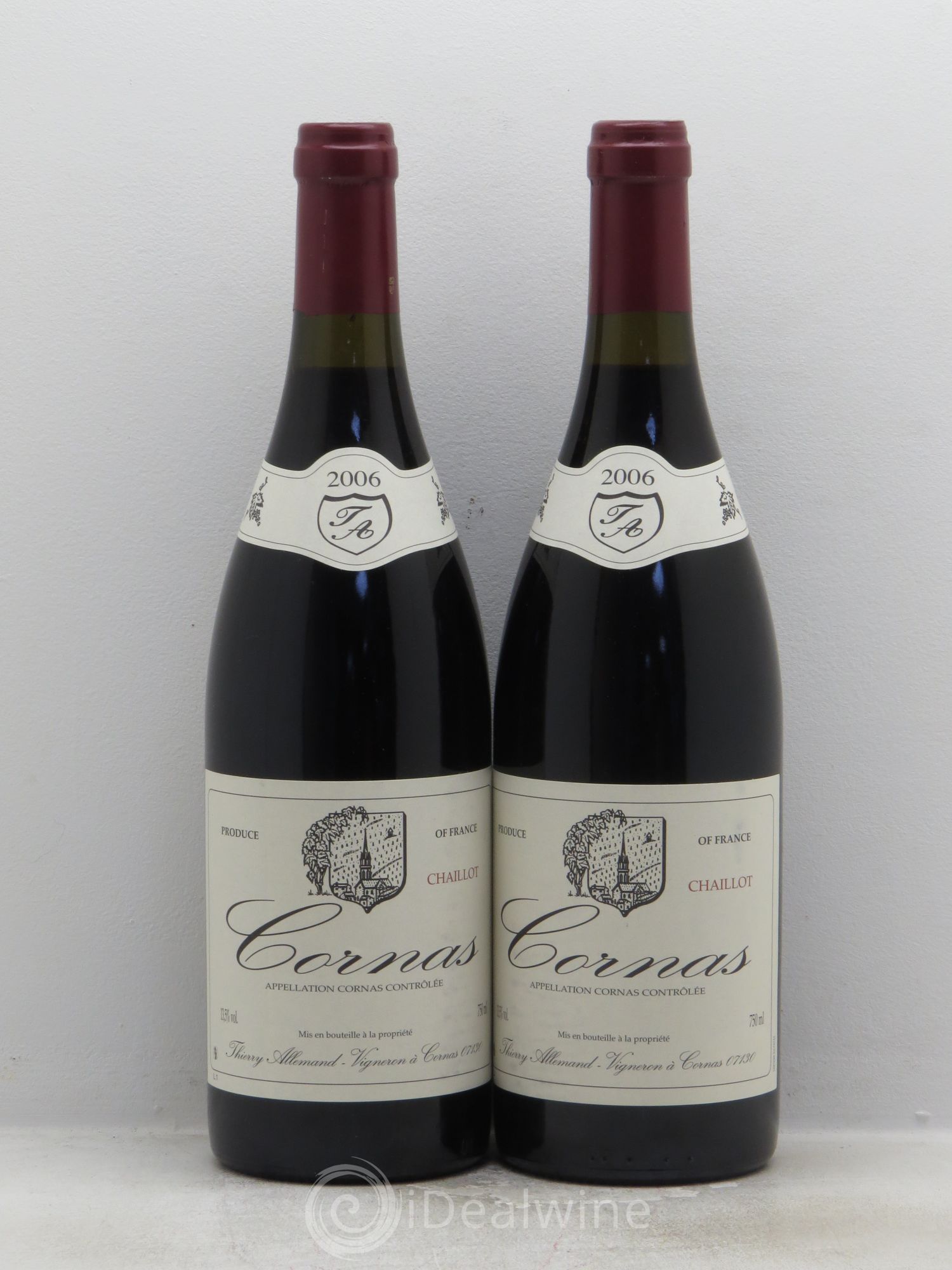 Cornas Chaillot Thierry Allemand 2006 - Lot de 2 bouteilles - 0