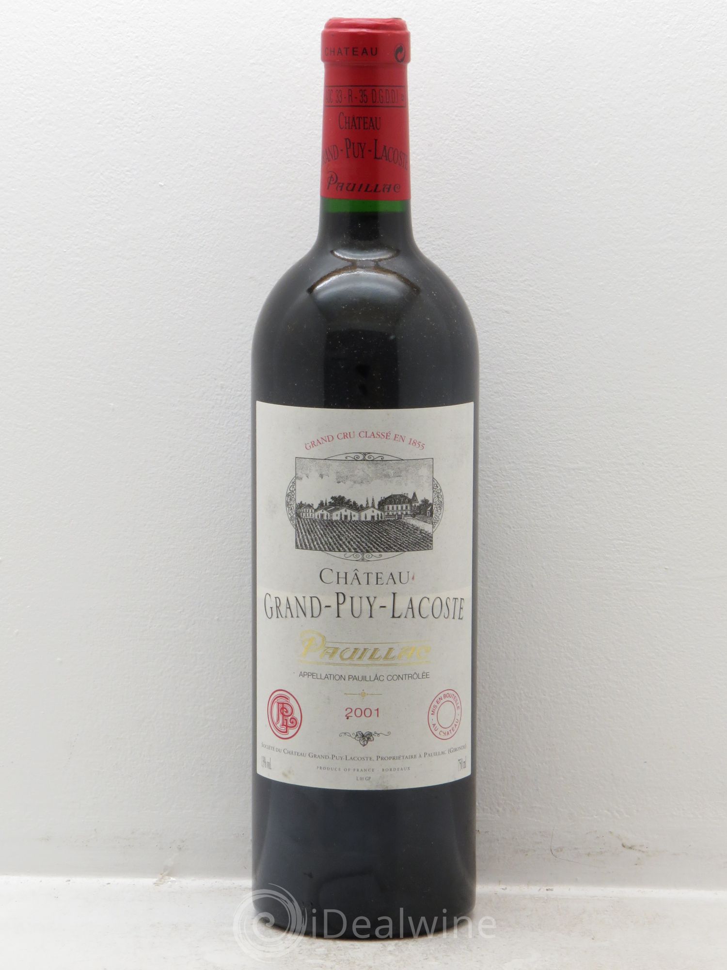 Château Grand Puy Lacoste 5ème Grand Cru Classé 2001 - Lot de 1 bouteille - 0