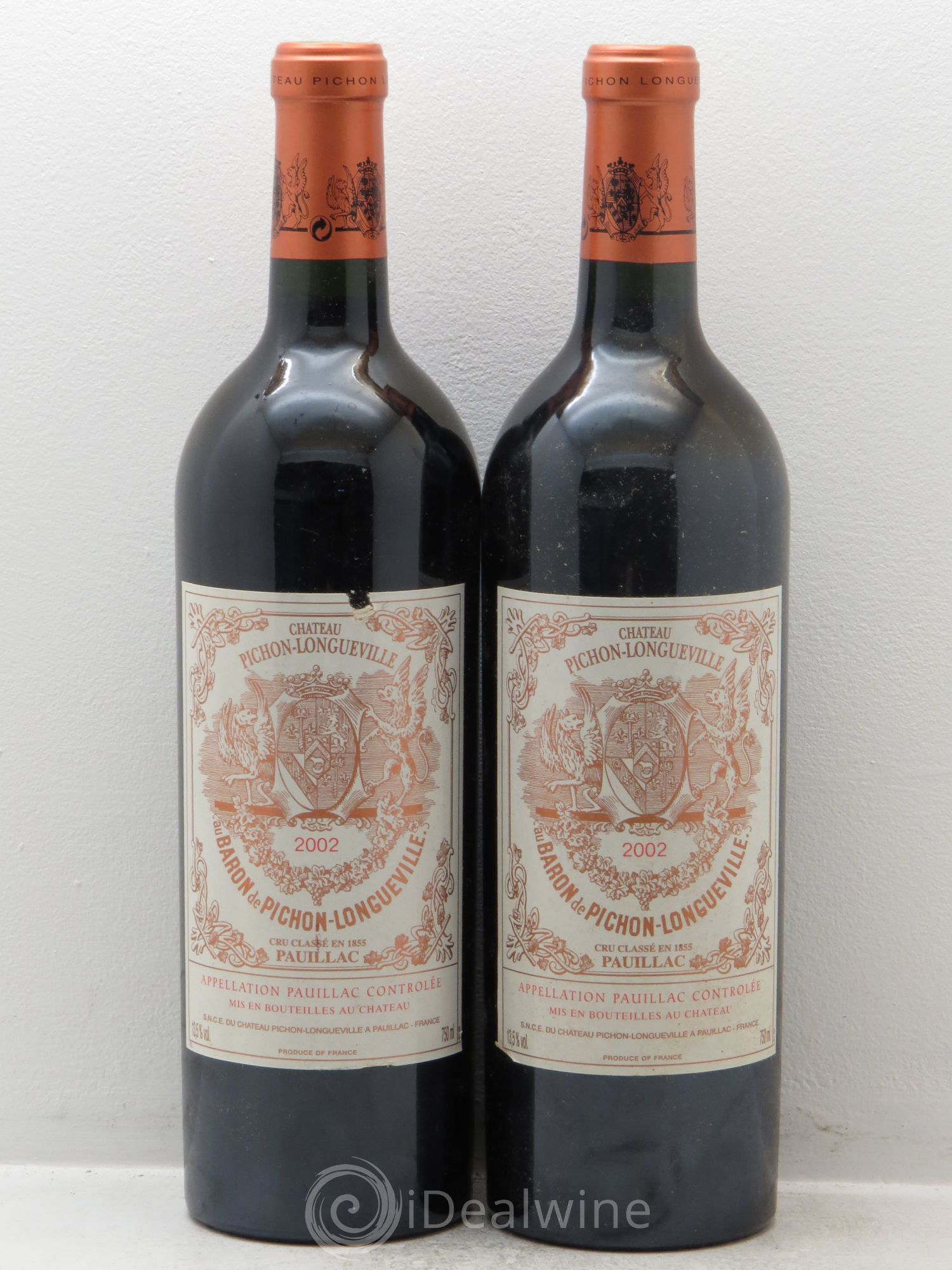 Pichon Longueville Baron 2ème Grand Cru Classé 2002 - Lot de 2 bouteilles - 0