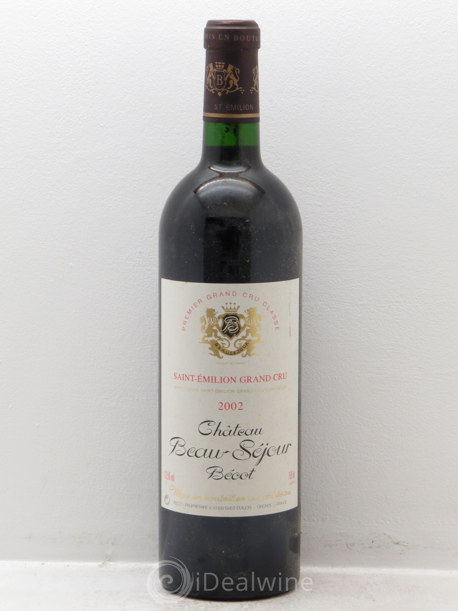 Château Beau-Séjour Bécot 1er Grand Cru Classé B 2002 - Lot de 1 bouteille - 0
