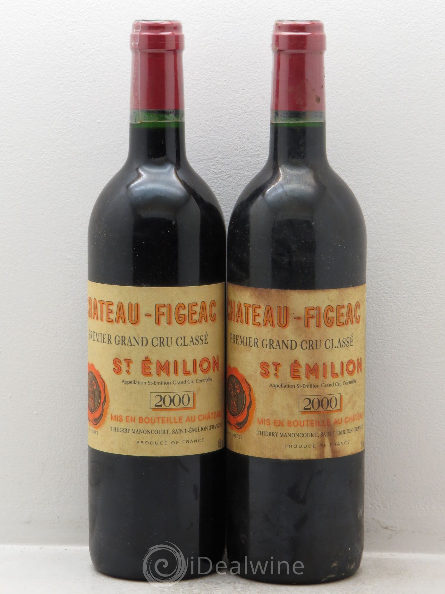 Château Figeac 1er Grand Cru Classé A 2000 - Lot de 2 bouteilles - 0
