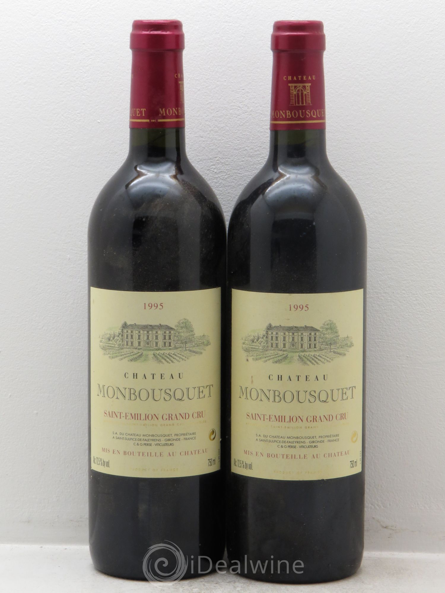 Château Monbousquet Grand Cru Classé 1995 - Lot de 2 bouteilles - 0