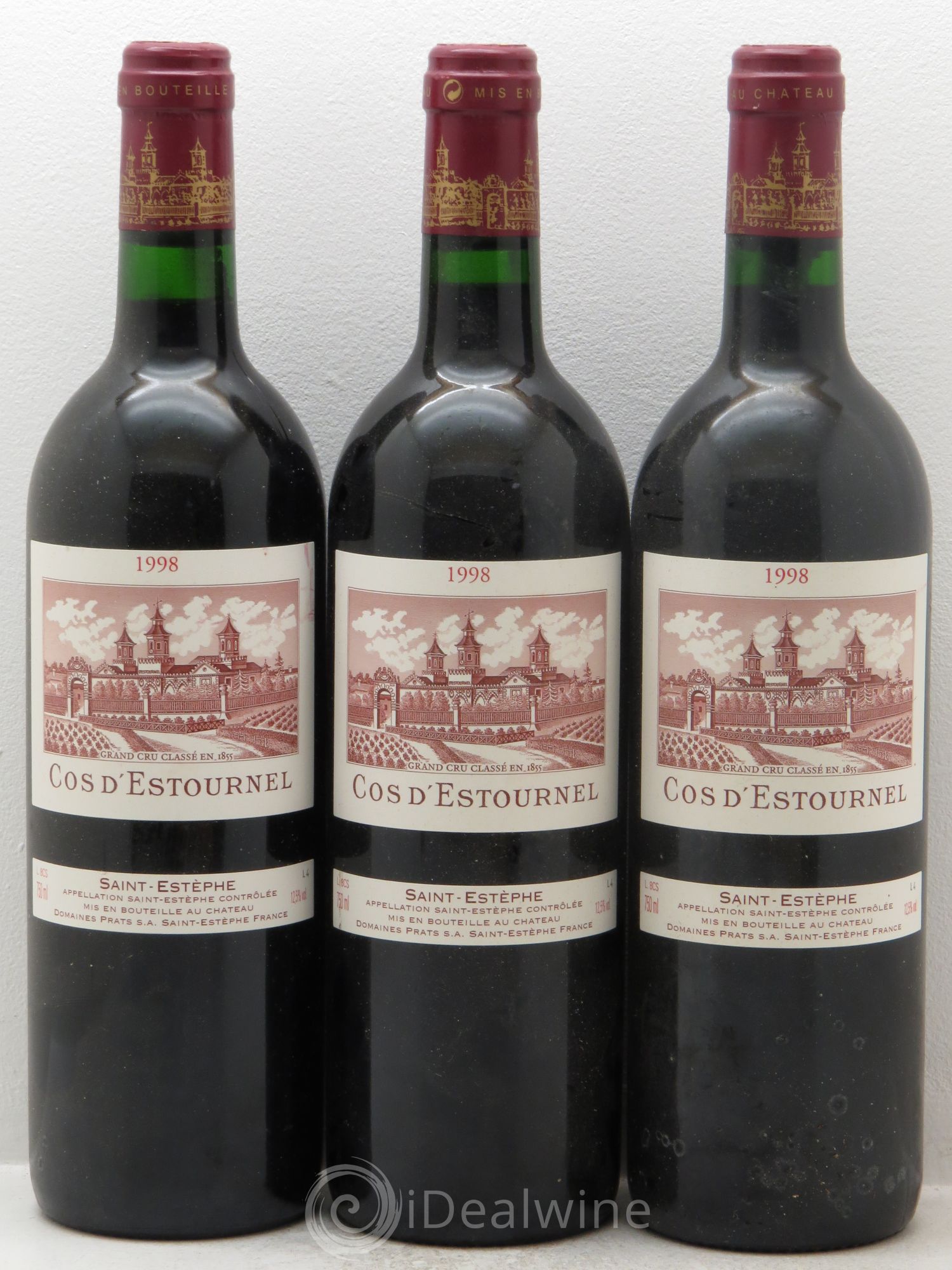Cos d'Estournel 2ème Grand Cru Classé 1998 - Lot de 3 bouteilles - 0