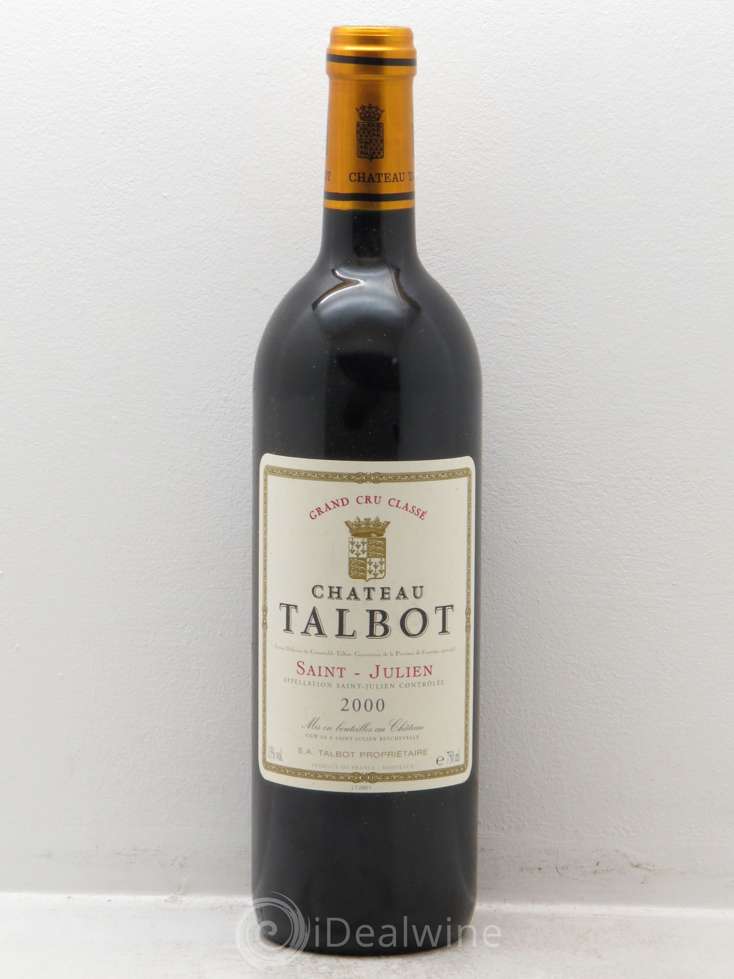 Château Talbot 4ème Grand Cru Classé 2000 - Lot de 1 bouteille - 0