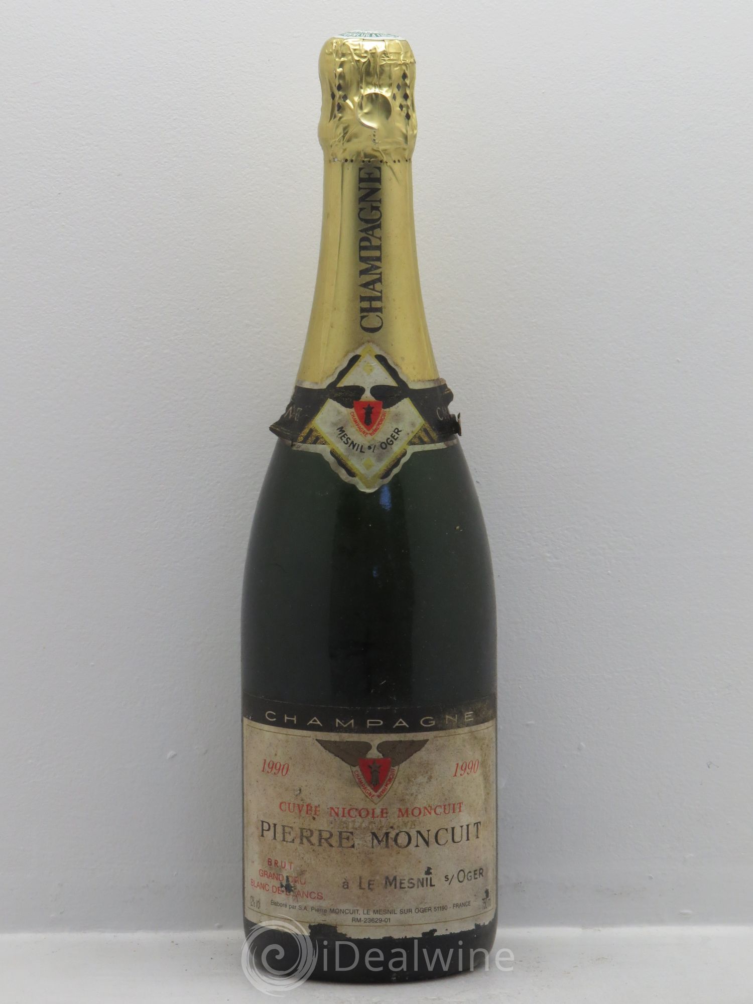 Brut Blanc de Blancs Pierre Moncuit Cuvée Nicole Moncuit 1990 - Posten von 1 Flasche - 0