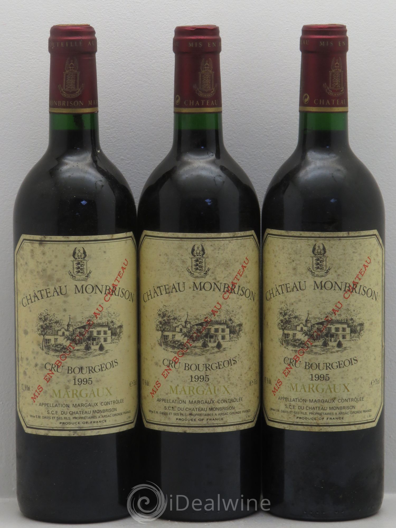 Château Monbrison 1995 - Lot de 3 bouteilles - 0