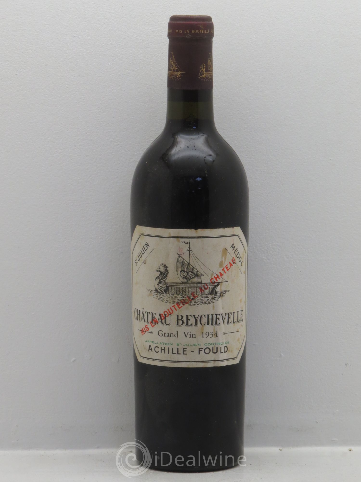 Château Beychevelle 4ème Grand Cru Classé 1934 - Lot de 1 bouteille - 0