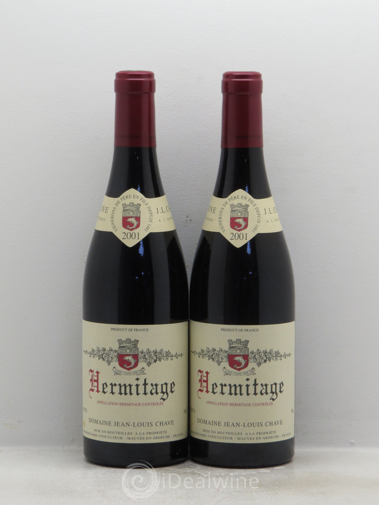 Hermitage Jean-Louis Chave 2001 - Lot de 2 bouteilles - 0