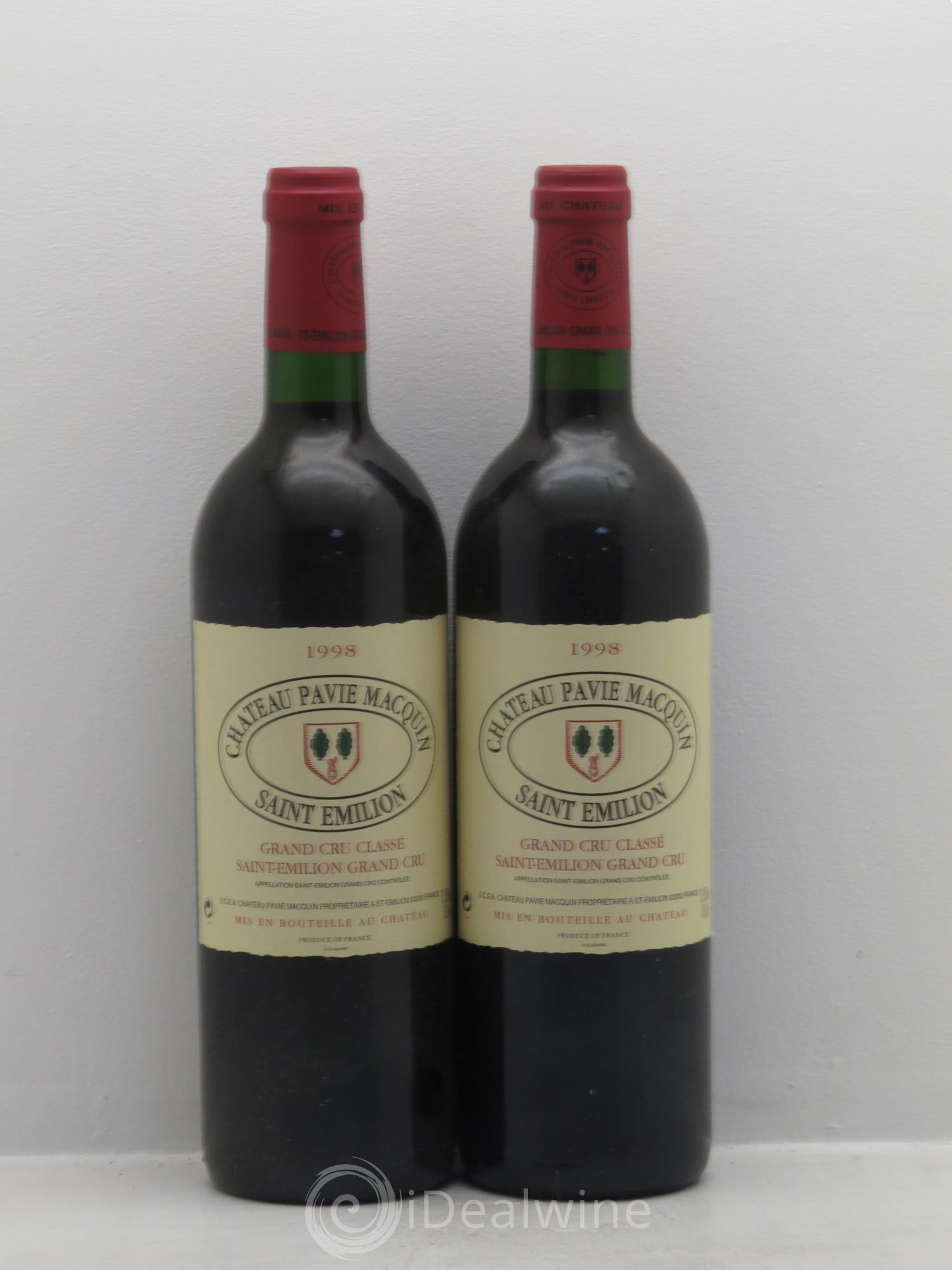 Château Pavie Macquin 1er Grand Cru Classé B 1998 - Lot de 2 bouteilles - 0