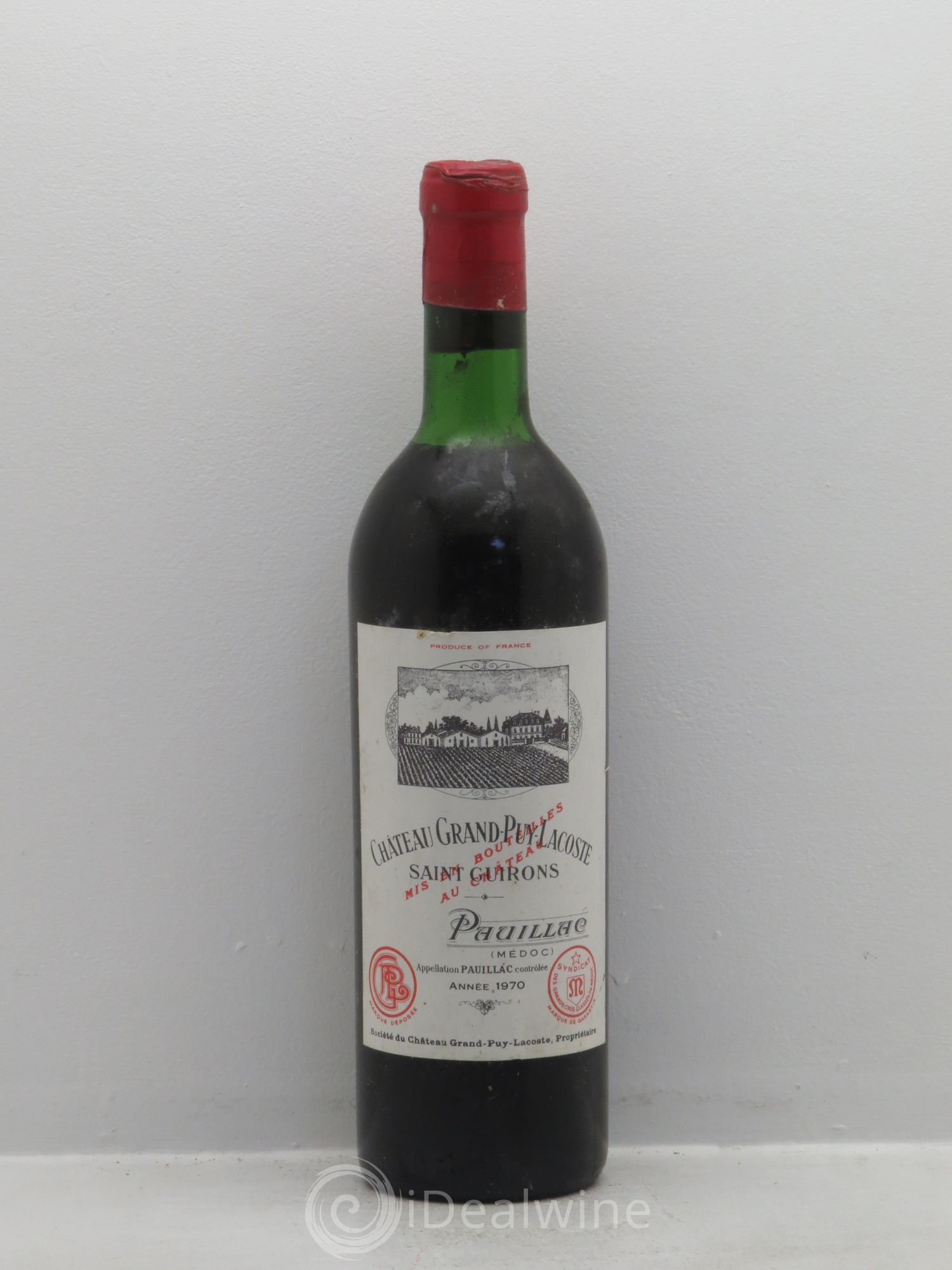 Château Grand Puy Lacoste 5ème Grand Cru Classé 1970 - Lot de 1 bouteille - 0