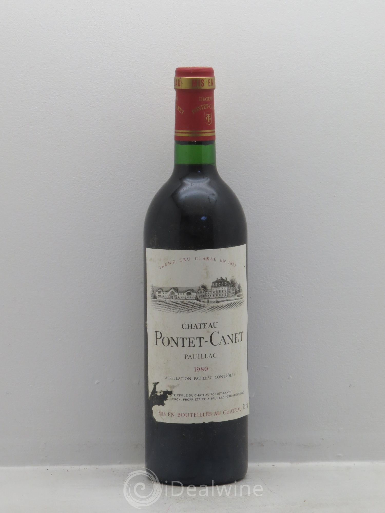 Château Pontet Canet 5ème Grand Cru Classé 1980 - Lot de 1 bouteille - 0