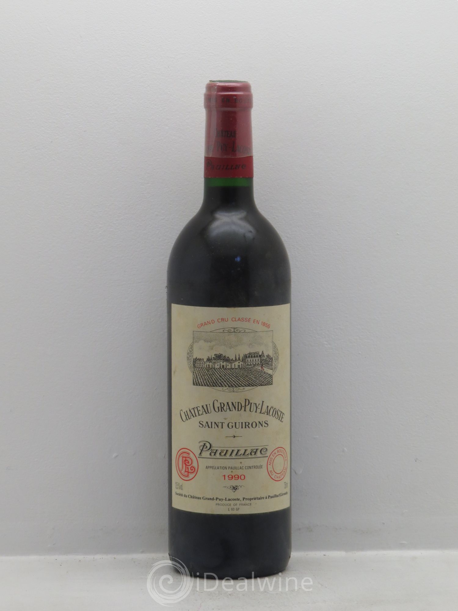 Château Grand Puy Lacoste 5ème Grand Cru Classé 1990 - Lot de 1 bouteille - 0