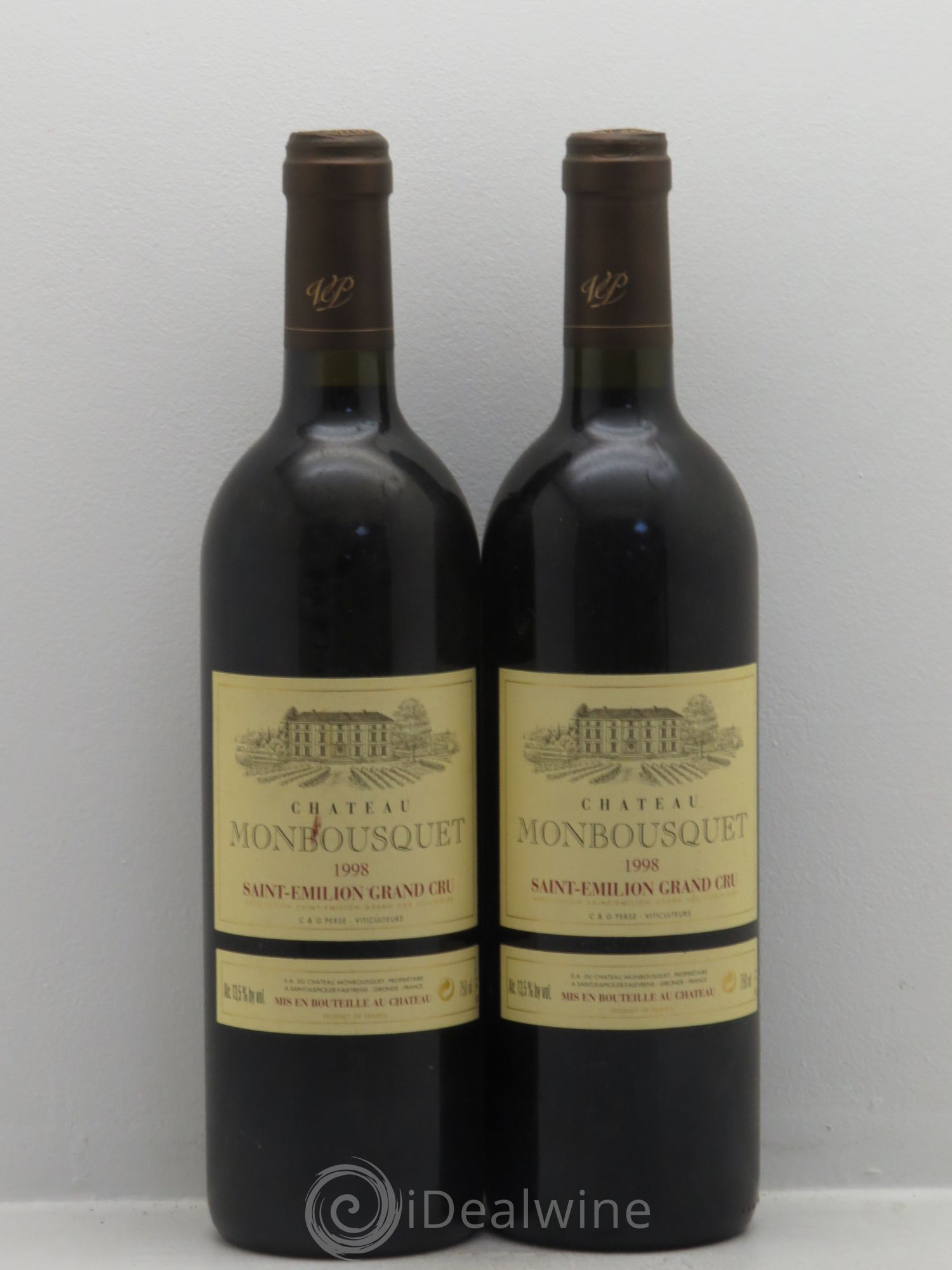 Château Monbousquet Grand Cru Classé 1998 - Lot de 2 bouteilles - 0