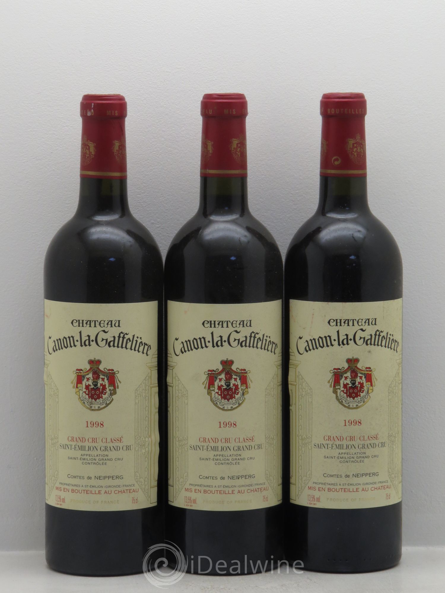Château Canon la Gaffelière 1er Grand Cru Classé B 1998 - Lot de 3 bouteilles - 0