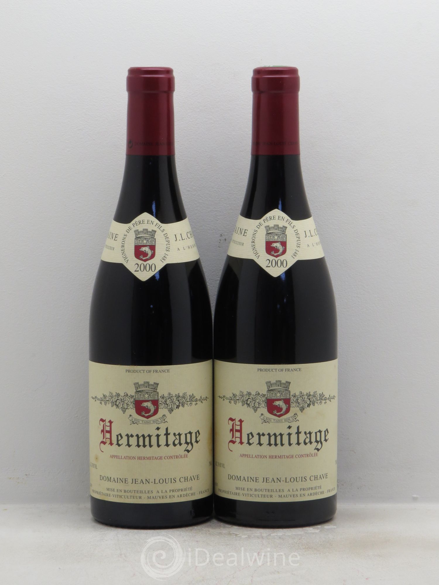 Hermitage Jean-Louis Chave 2000 - Lot de 2 bouteilles - 0