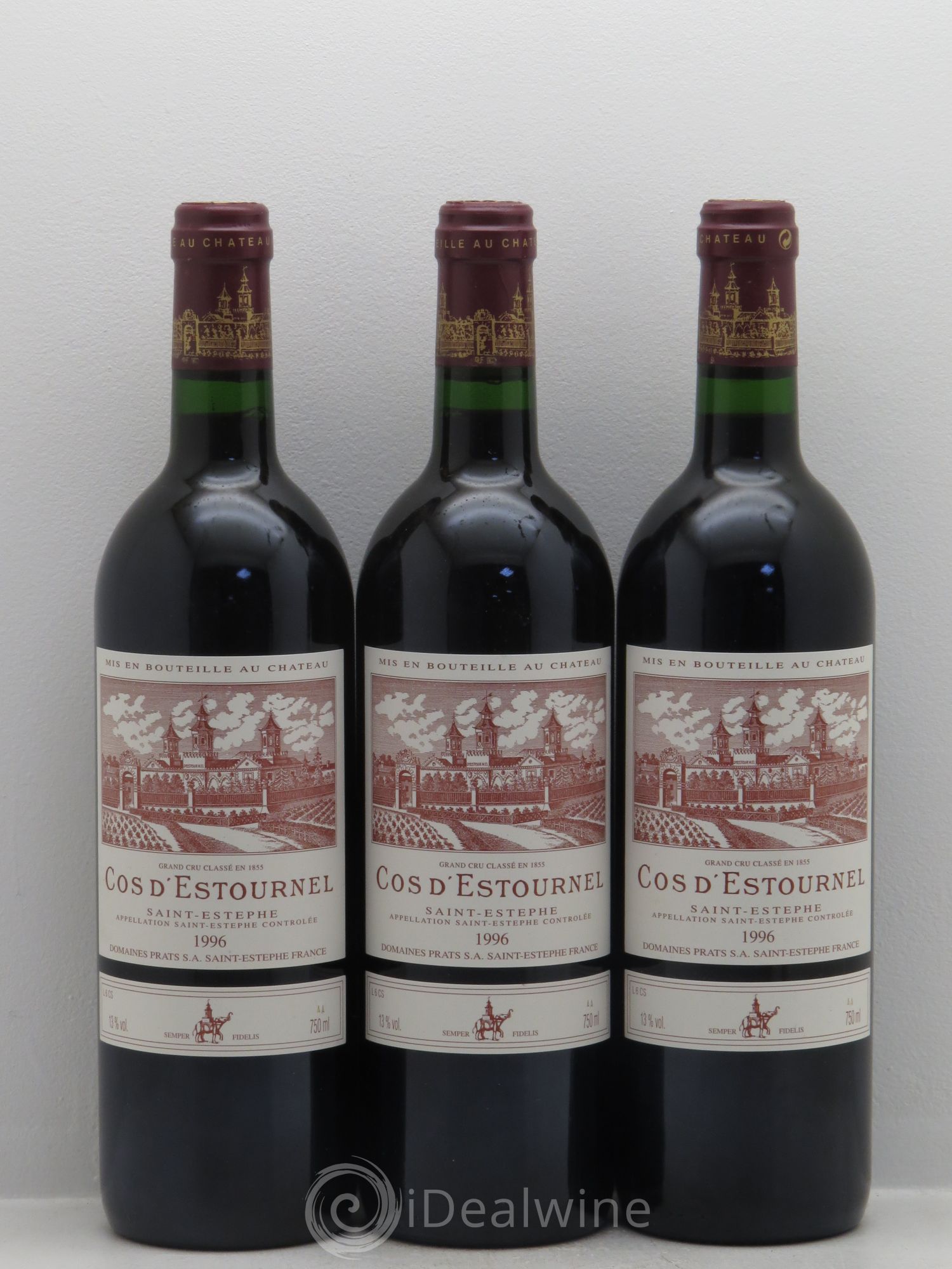 Cos d'Estournel 2ème Grand Cru Classé 1996 - Lot de 3 bouteilles - 0