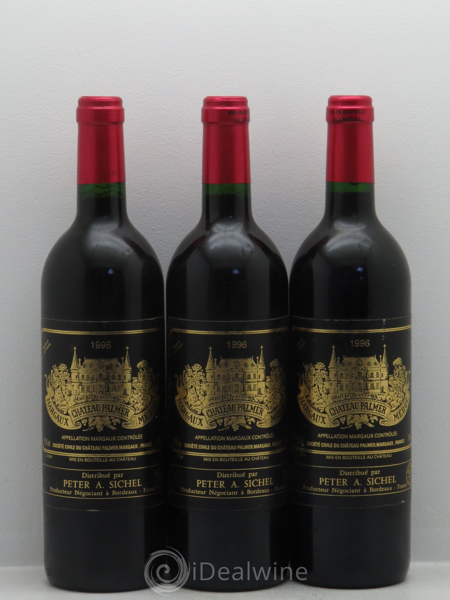 Château Palmer 3ème Grand Cru Classé 1996 - Lot de 3 bouteilles - 0