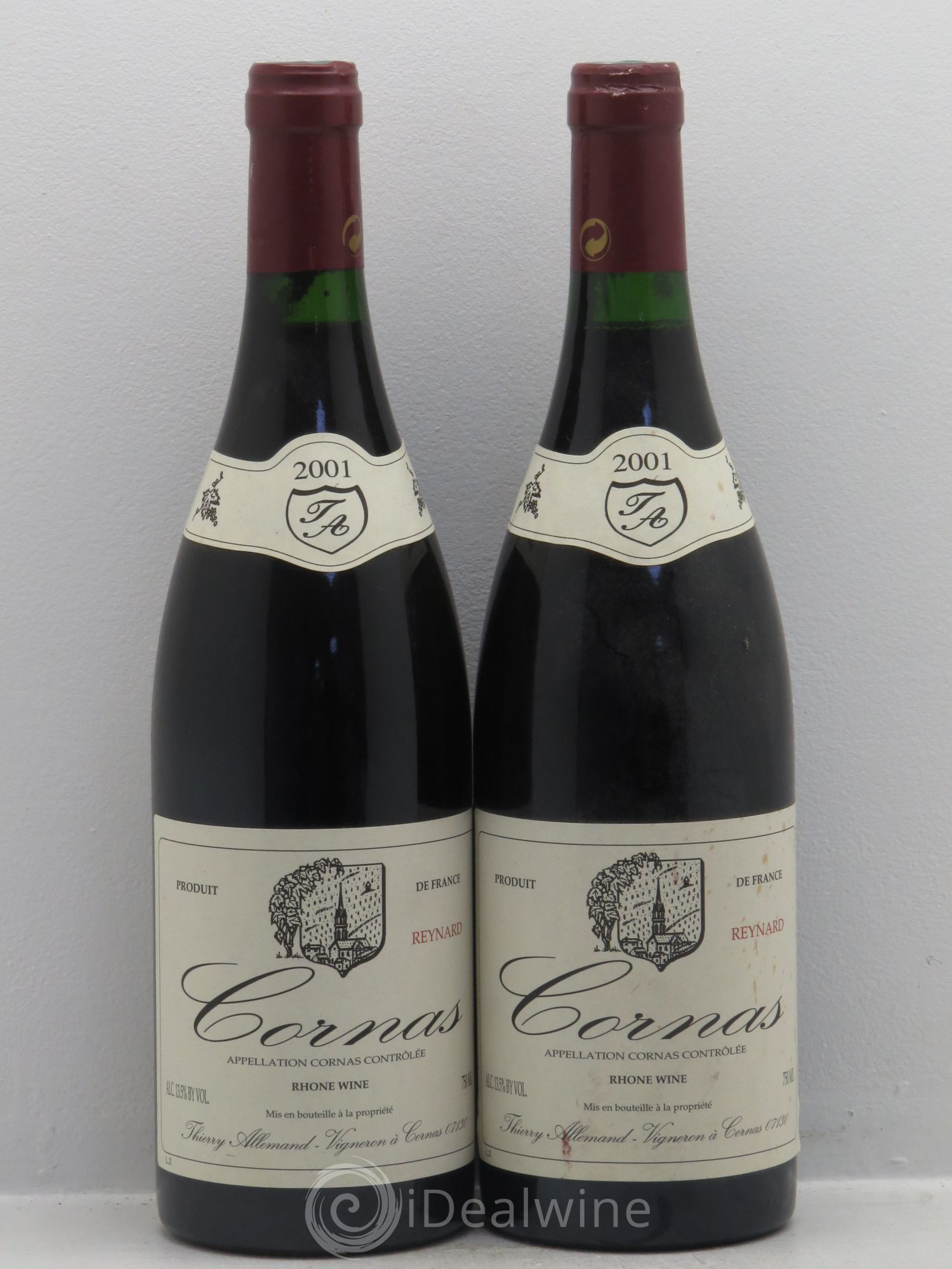 Cornas Reynard Thierry Allemand 2001 - Lot de 2 bouteilles - 0