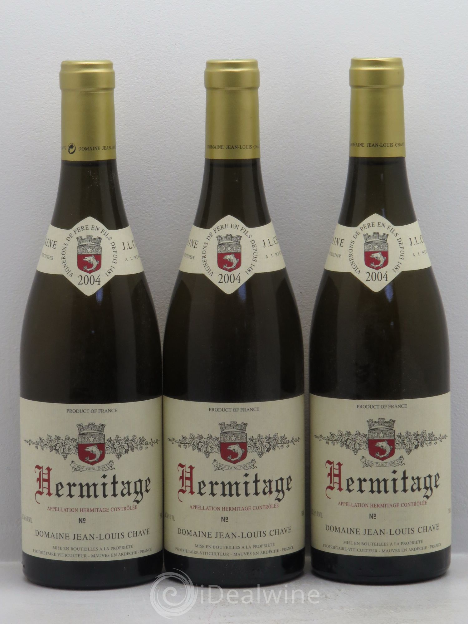 Hermitage Jean-Louis Chave 2004 - Lot de 3 bouteilles - 0
