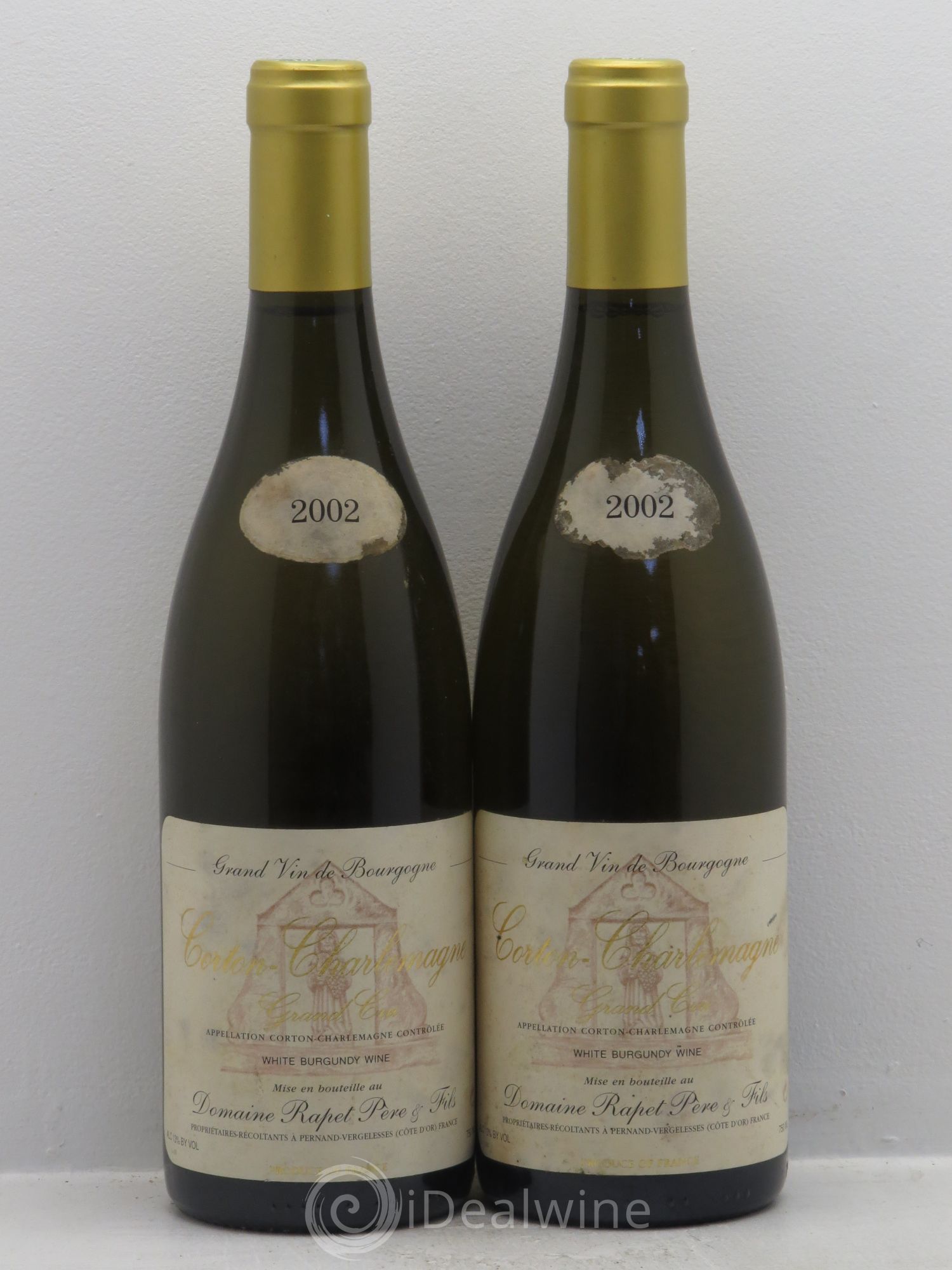 Corton-Charlemagne Grand Cru Rapet Père & Fils 2002 - Lot de 2 bouteilles - 0