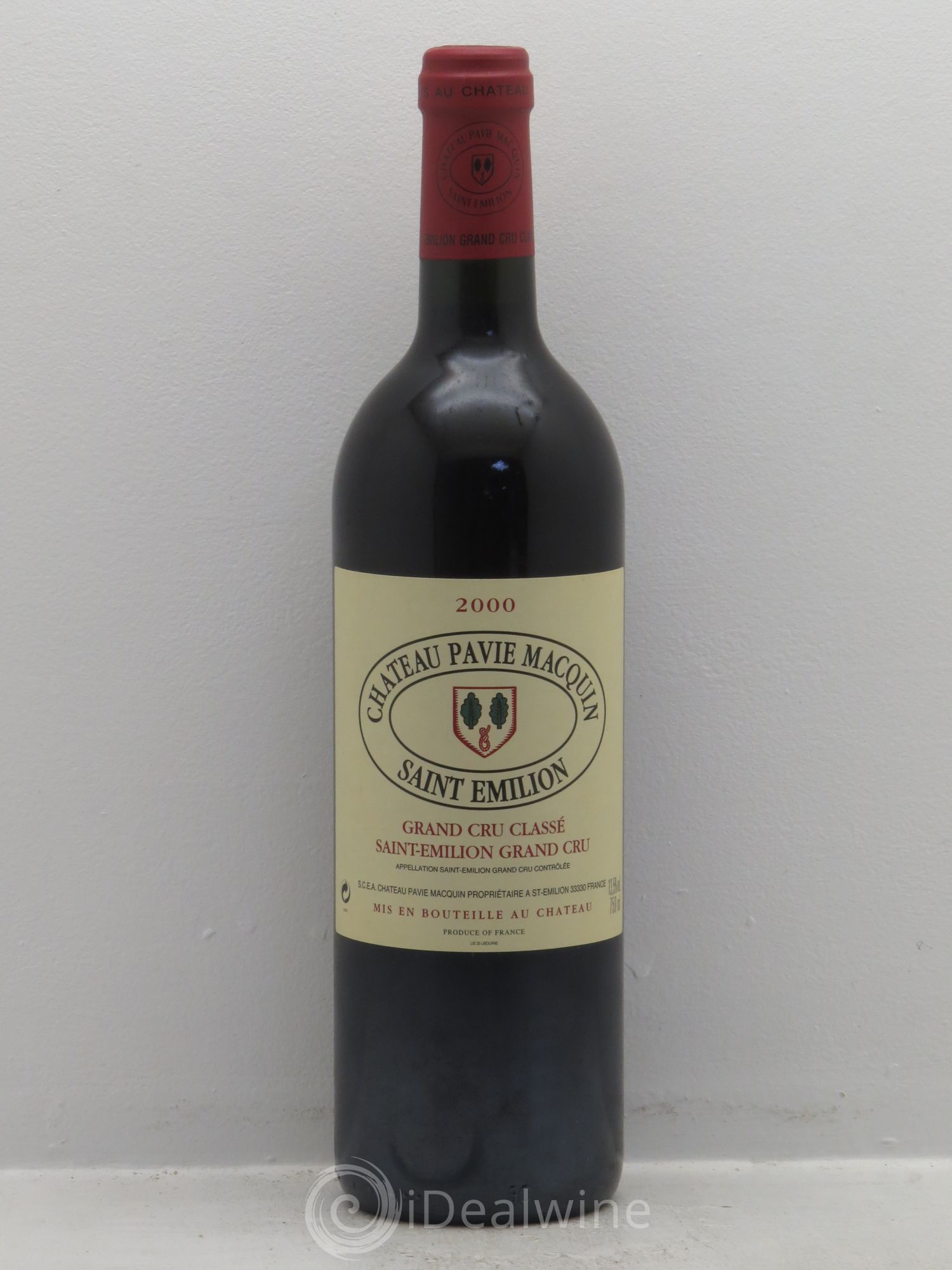 Château Pavie Macquin 1er Grand Cru Classé B 2000 - Lot de 1 bouteille - 0