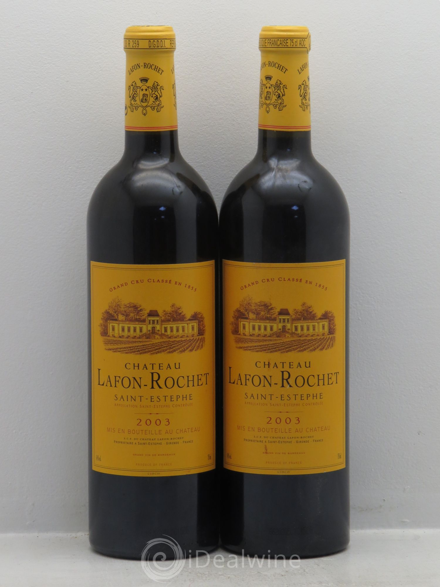 Château Lafon Rochet 4ème Grand Cru Classé 2003 - Lot de 2 bouteilles - 0