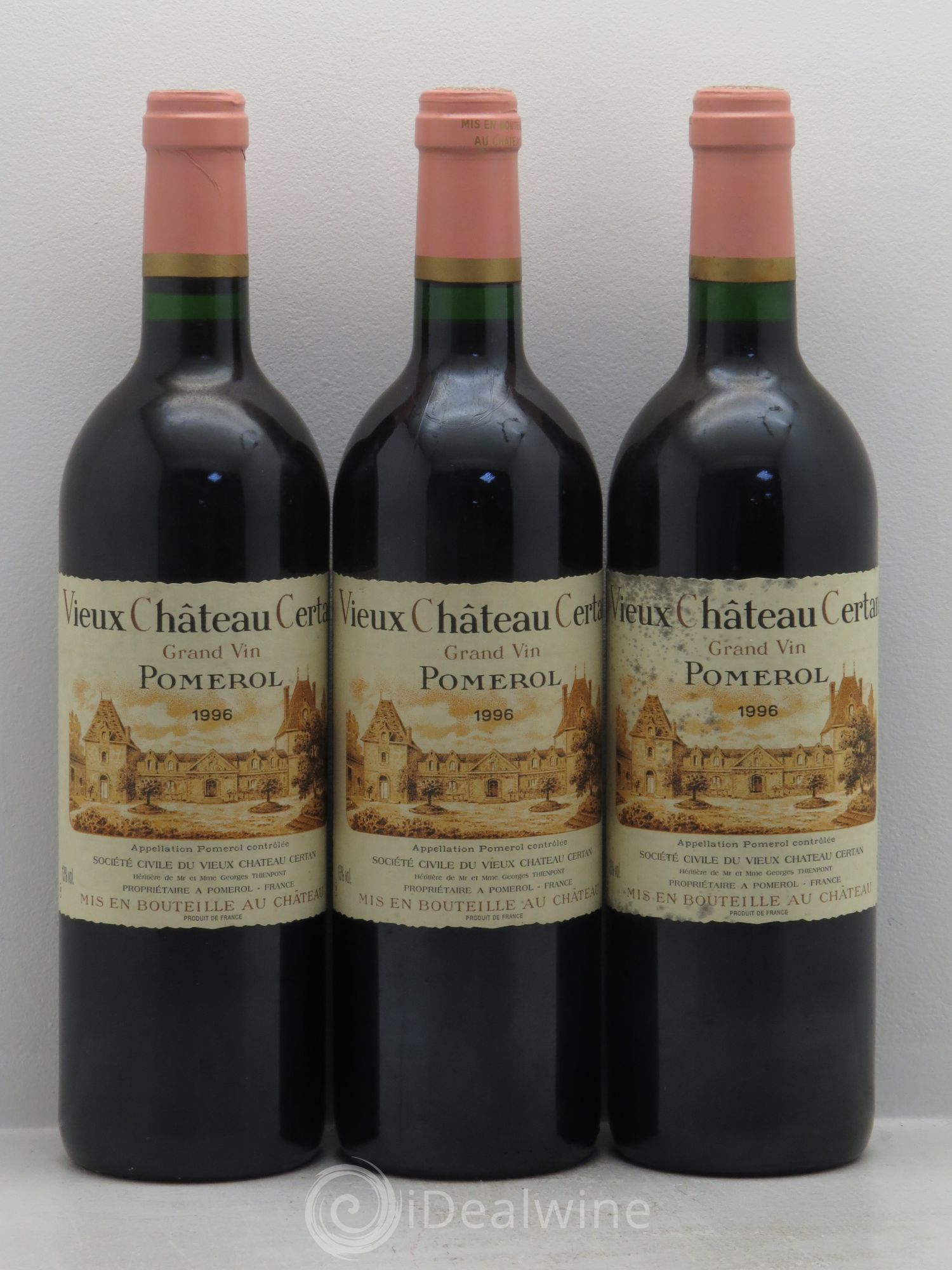 Vieux Château Certan 1996 - Lot de 3 bouteilles - 0