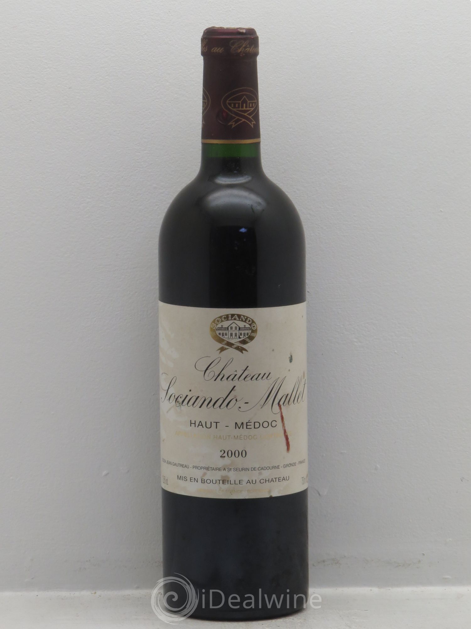 Château Sociando Mallet 2000 - Lot de 6 bouteilles - 0