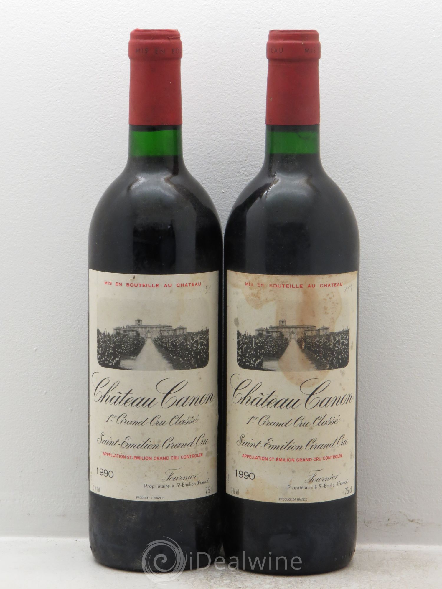 Château Canon 1er Grand Cru Classé B 1990 - Lot de 2 bouteilles - 0