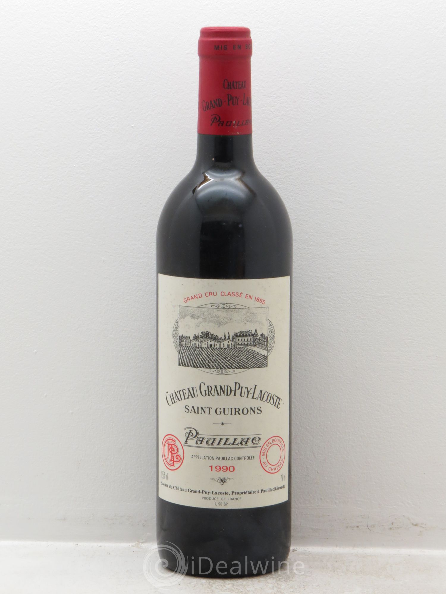 Château Grand Puy Lacoste 5ème Grand Cru Classé 1990 - Lot de 1 bouteille - 0