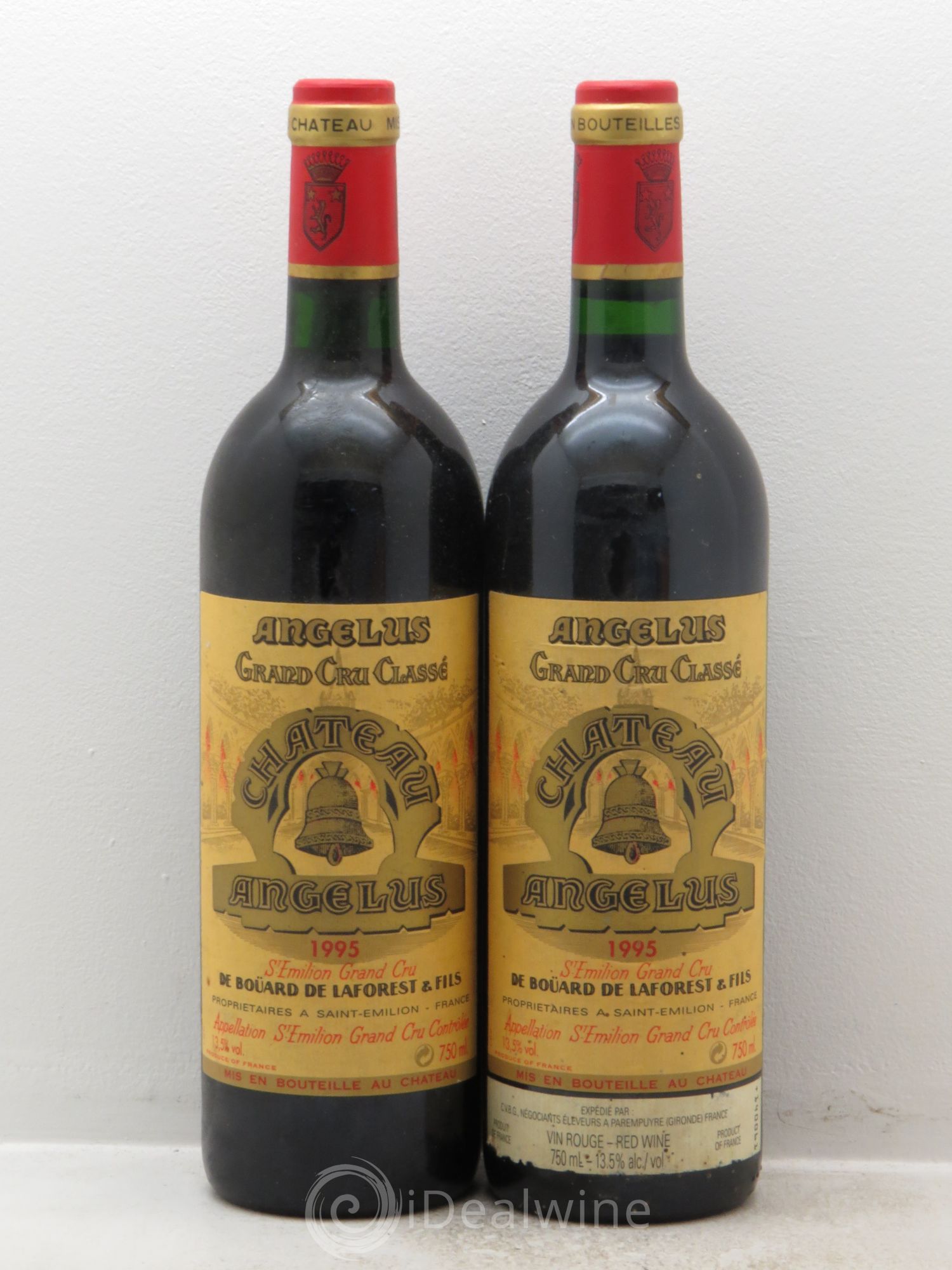 Château Angélus 1er Grand Cru Classé A 1995 - Lot de 2 bouteilles - 0