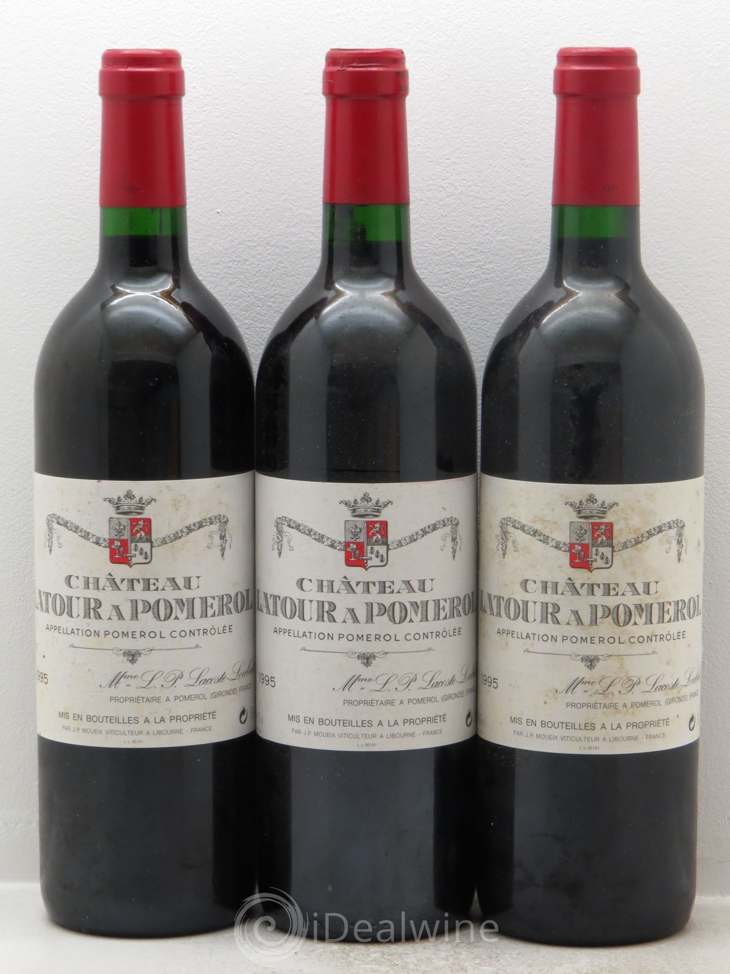 Château Latour à Pomerol 1995 - Lot de 3 bouteilles - 0