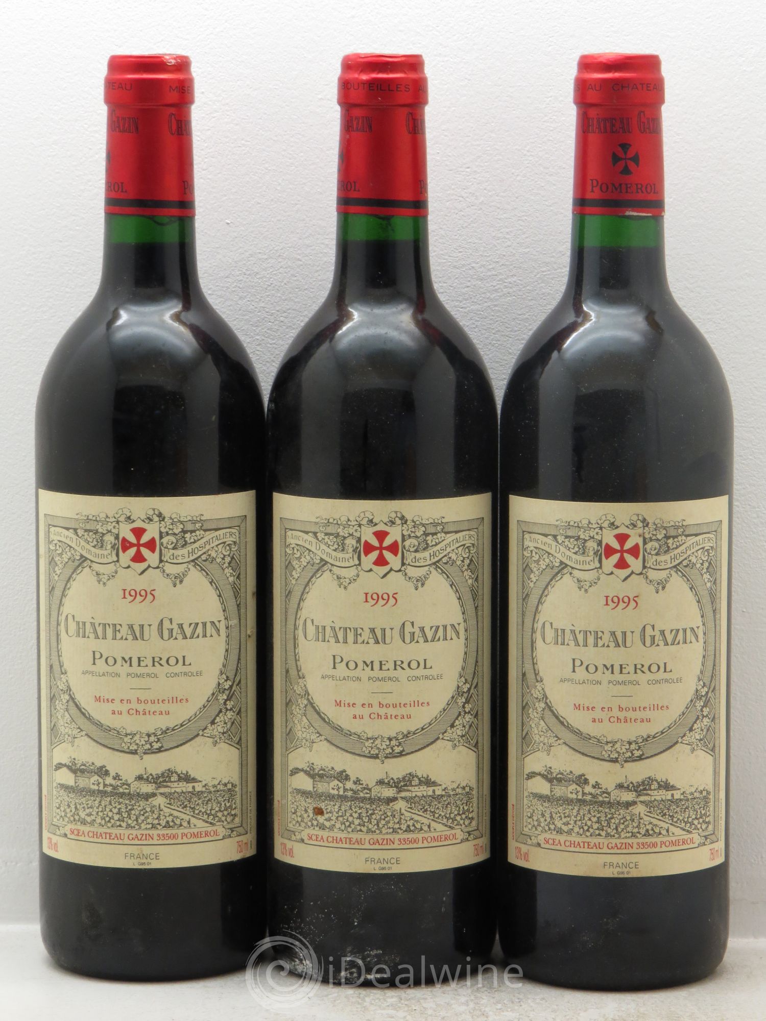 Château Gazin 1995 - Lot de 3 bouteilles - 0