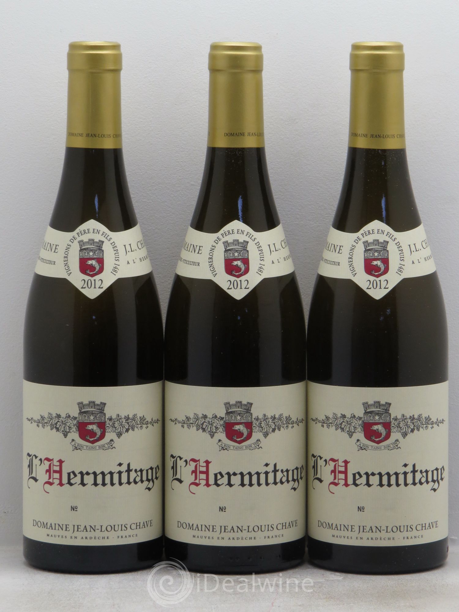Hermitage Jean-Louis Chave 2012 - Lot de 3 bouteilles - 0