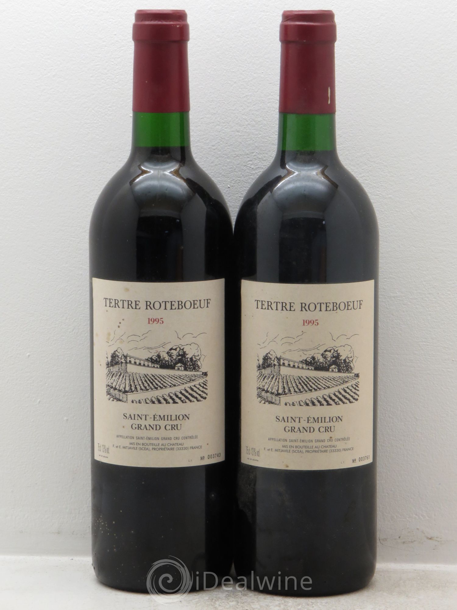 Château Tertre Roteboeuf 1995 - Lot de 2 bouteilles - 0