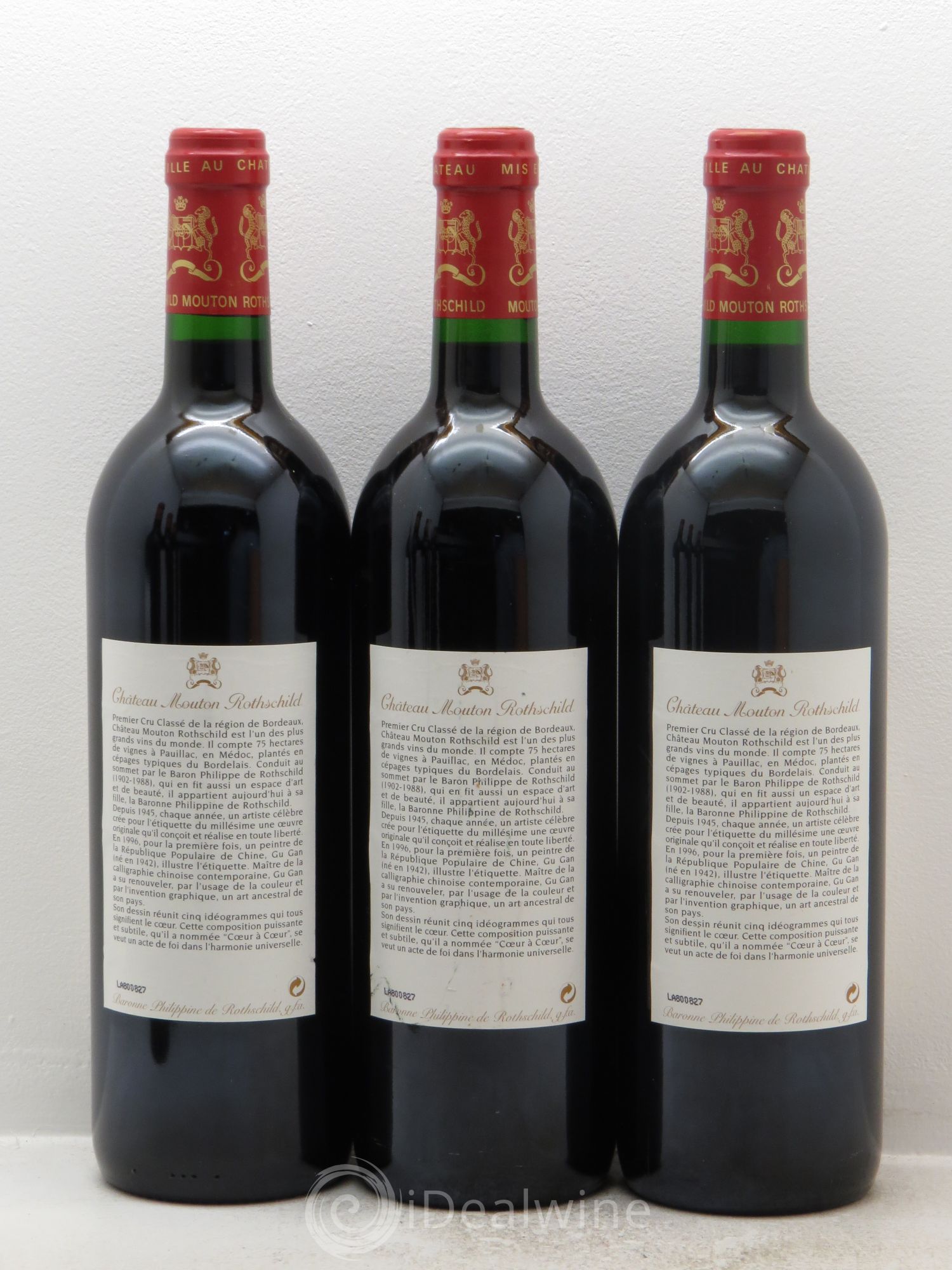 Château Mouton Rothschild 1er Grand Cru Classé 1996 - Lot de 6 bouteilles - 2