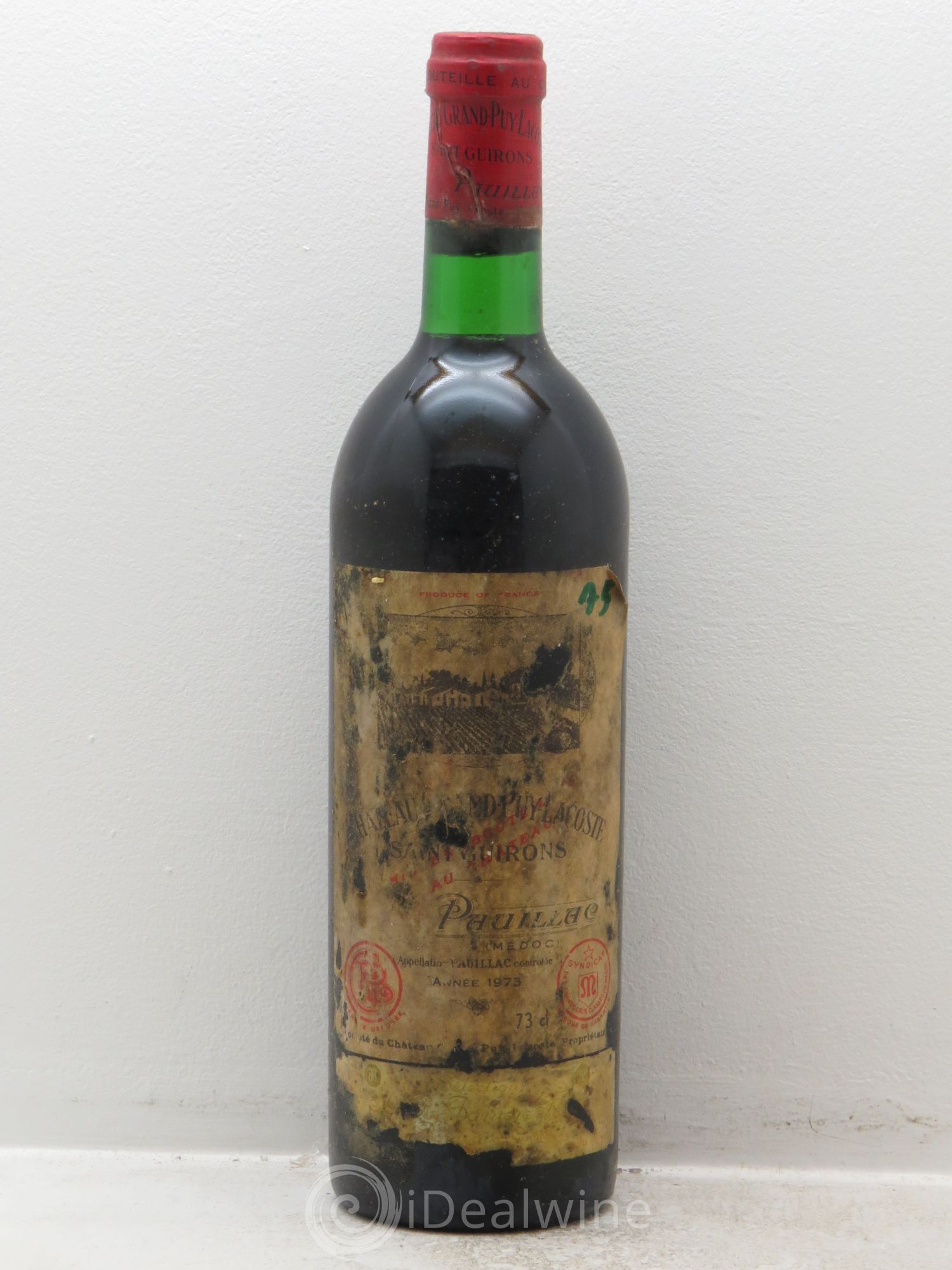 Château Grand Puy Lacoste 5ème Grand Cru Classé 1975 - Lot de 1 bouteille - 0