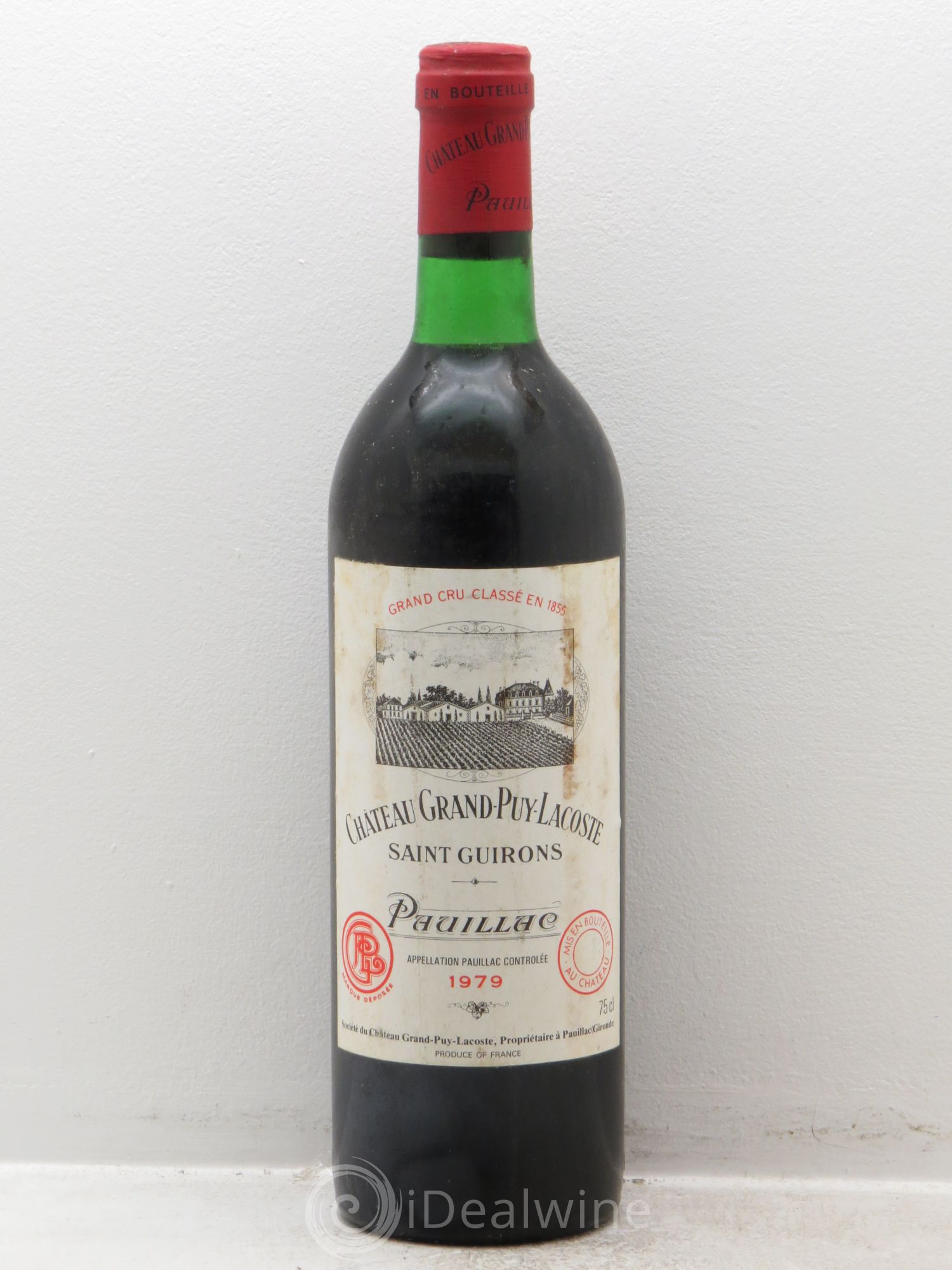 Château Grand Puy Lacoste 5ème Grand Cru Classé 1979 - Lot de 1 bouteille - 0
