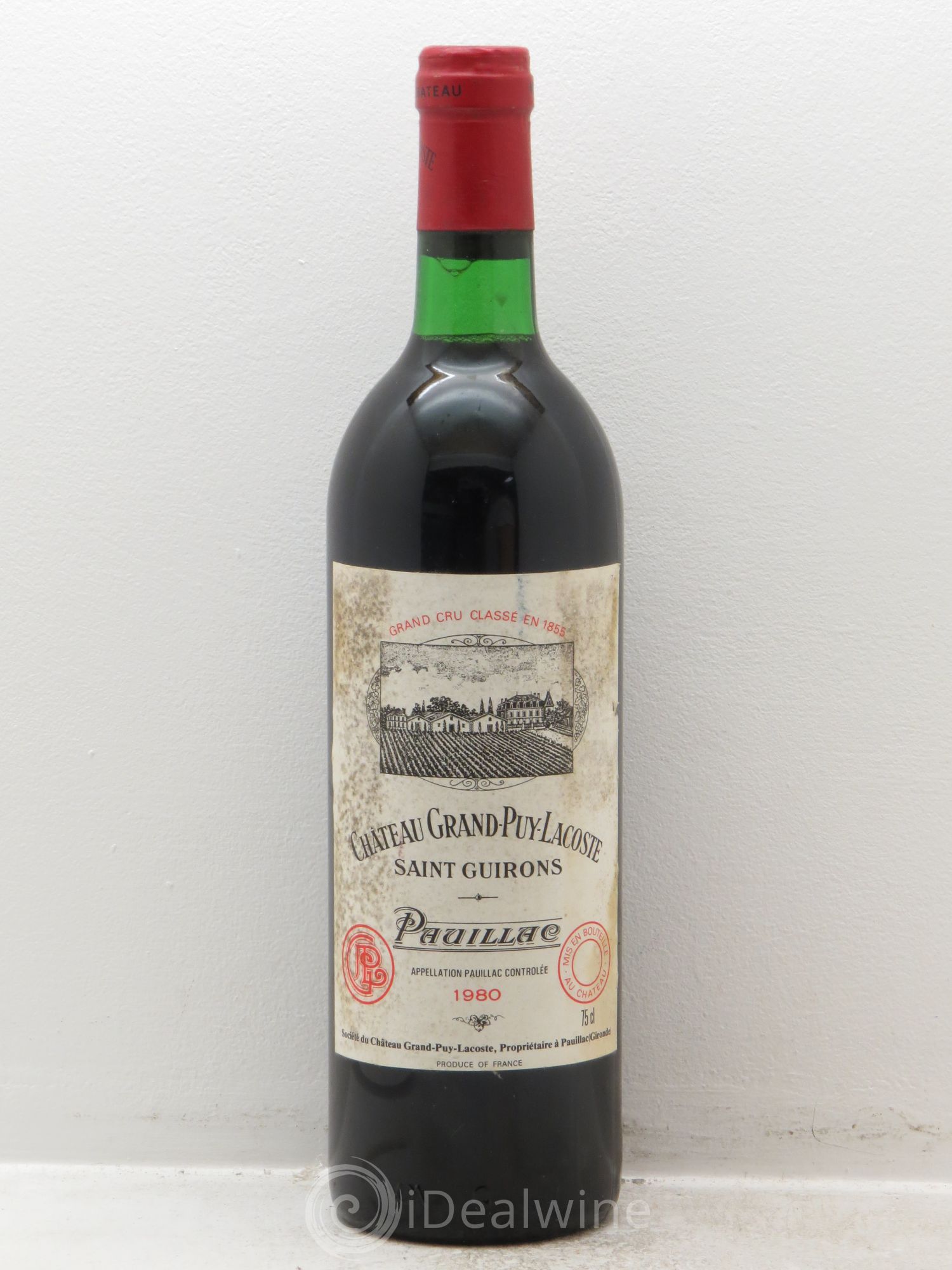 Château Grand Puy Lacoste 5ème Grand Cru Classé 1980 - Lot de 1 bouteille - 0