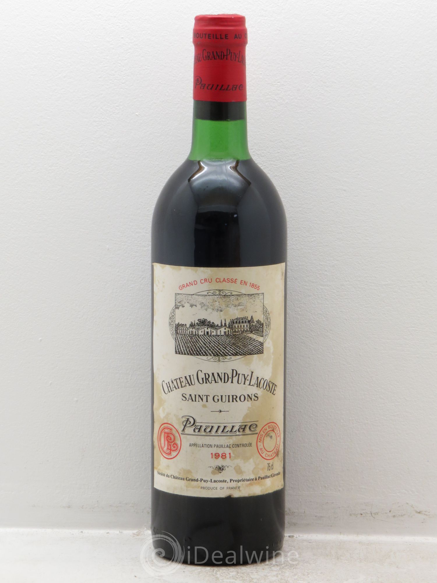 Château Grand Puy Lacoste 5ème Grand Cru Classé 1981 - Lot de 1 bouteille - 0