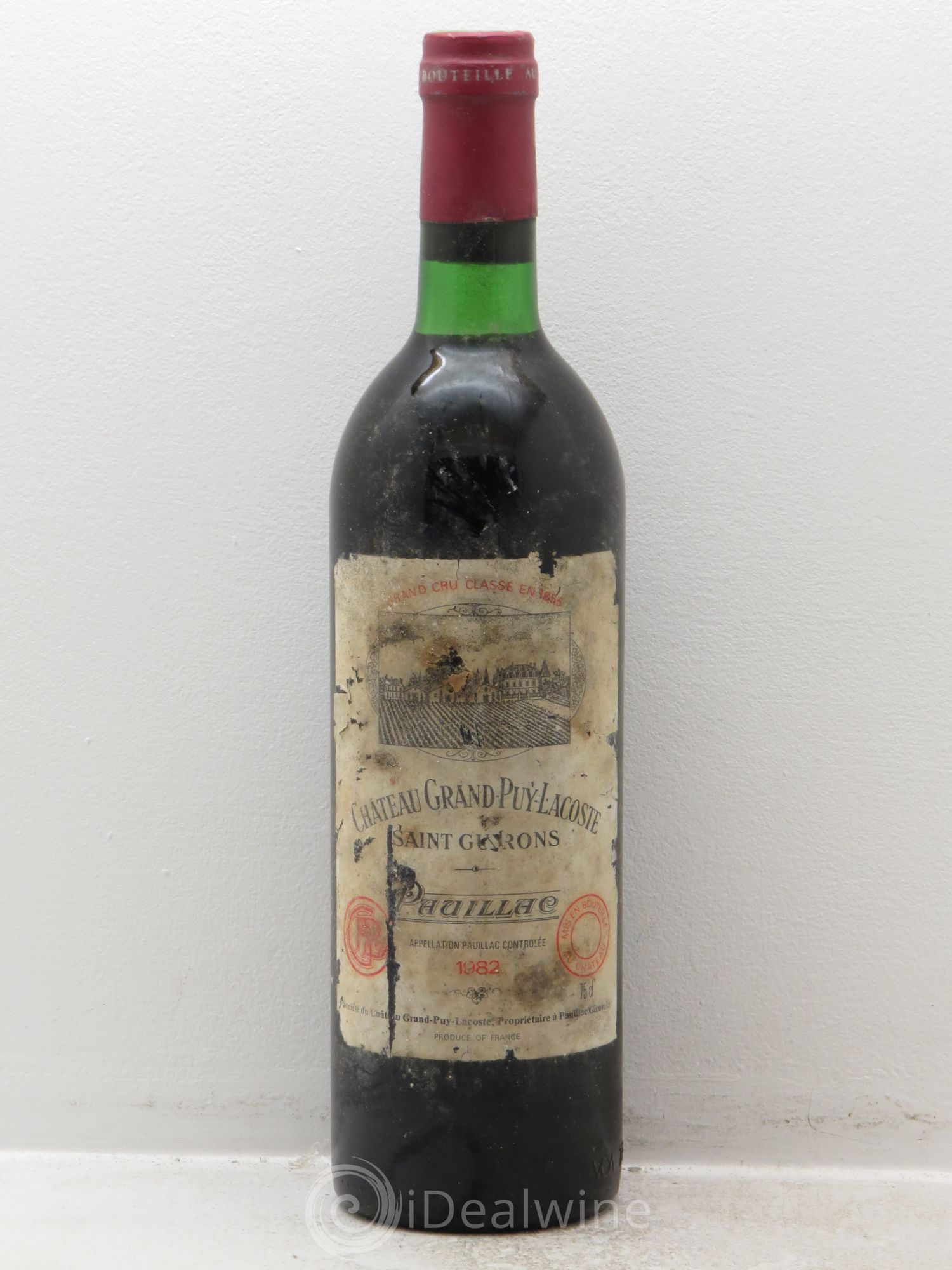 Château Grand Puy Lacoste 5ème Grand Cru Classé 1982 - Lot de 1 bouteille - 0