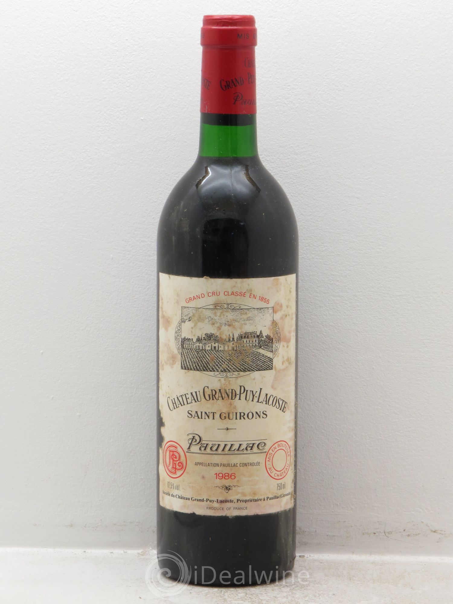 Château Grand Puy Lacoste 5ème Grand Cru Classé 1986 - Lot de 1 bouteille - 0