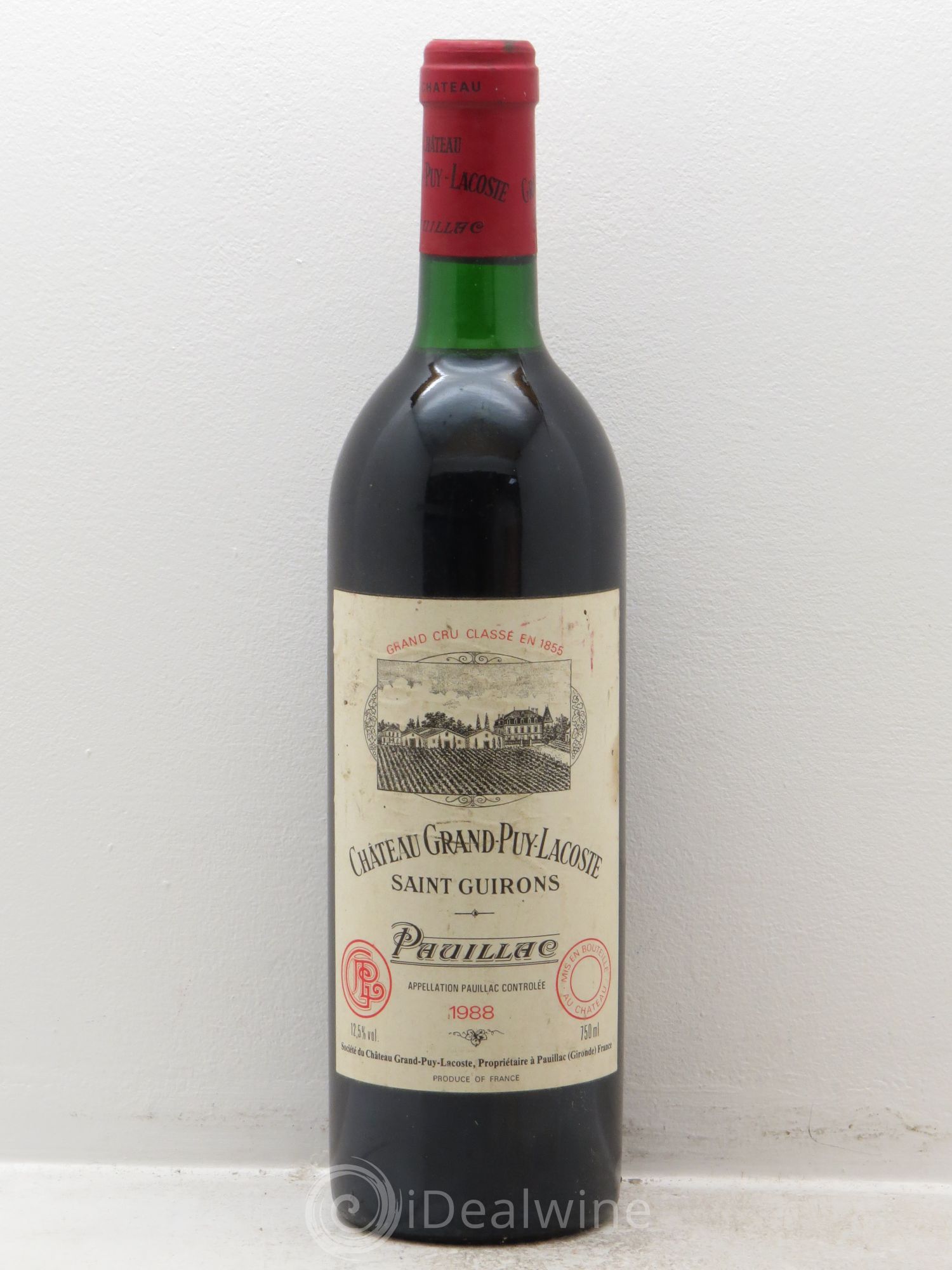 Château Grand Puy Lacoste 5ème Grand Cru Classé 1988 - Lot de 1 bouteille - 0